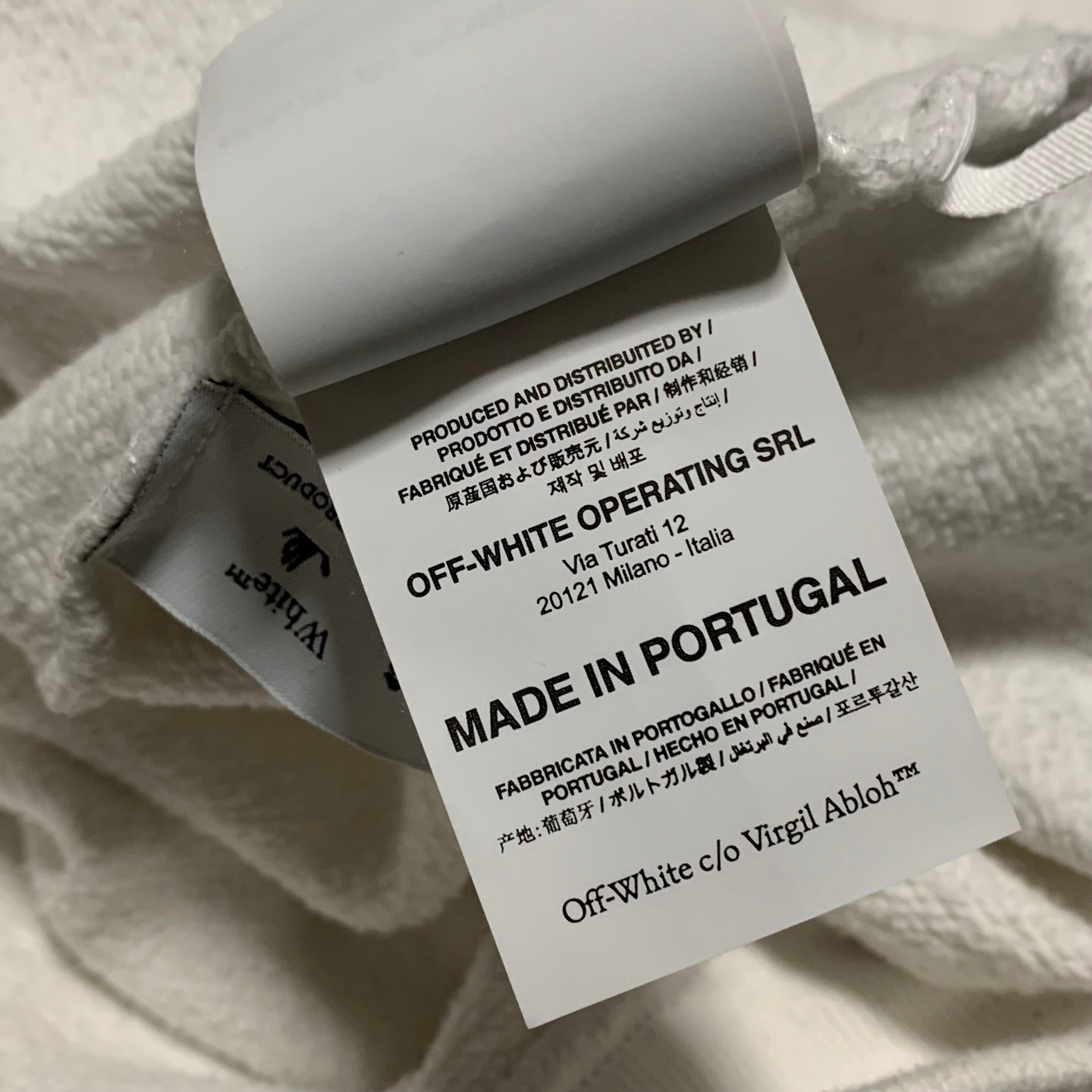 Off White Large Mona Lisa White Hoodie Virgil Abloh