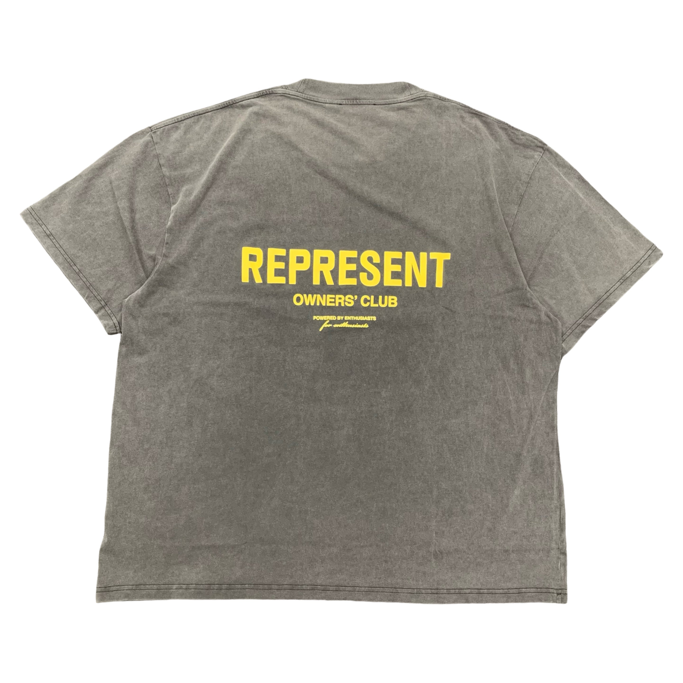 Represent XXL Tee Owners Club Yellow Vintage Grey T-Shirt