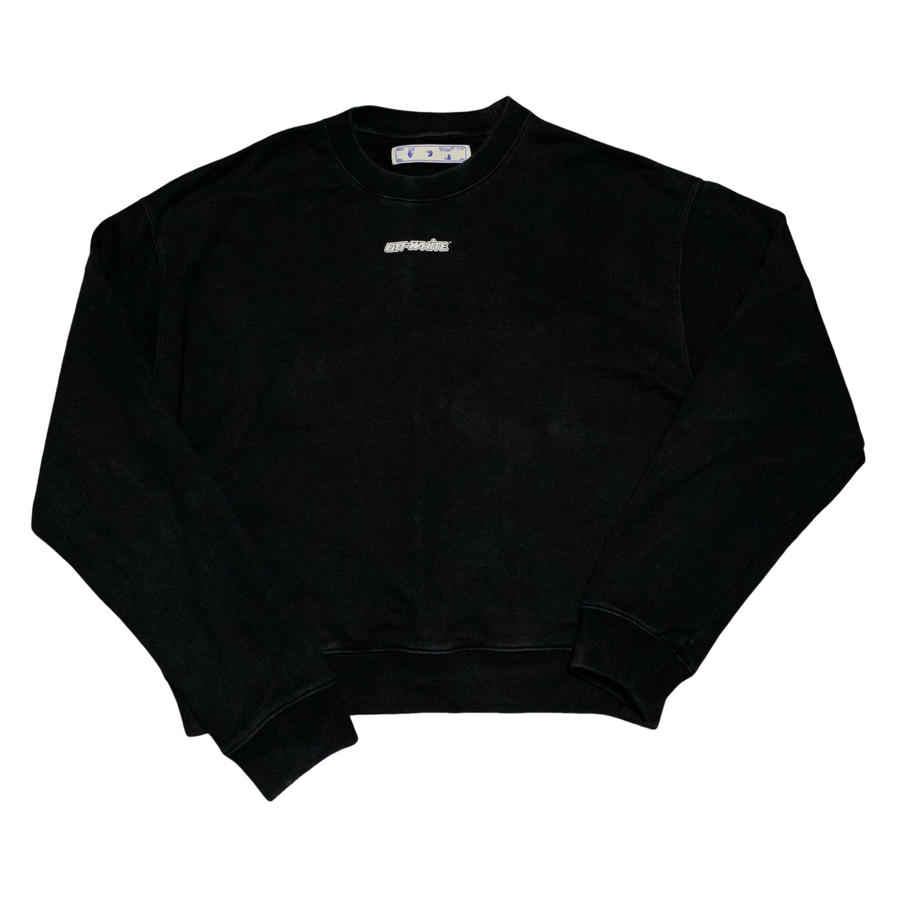 Off White Medium Pink Marker Arrows Black Sweatshirt Crewneck