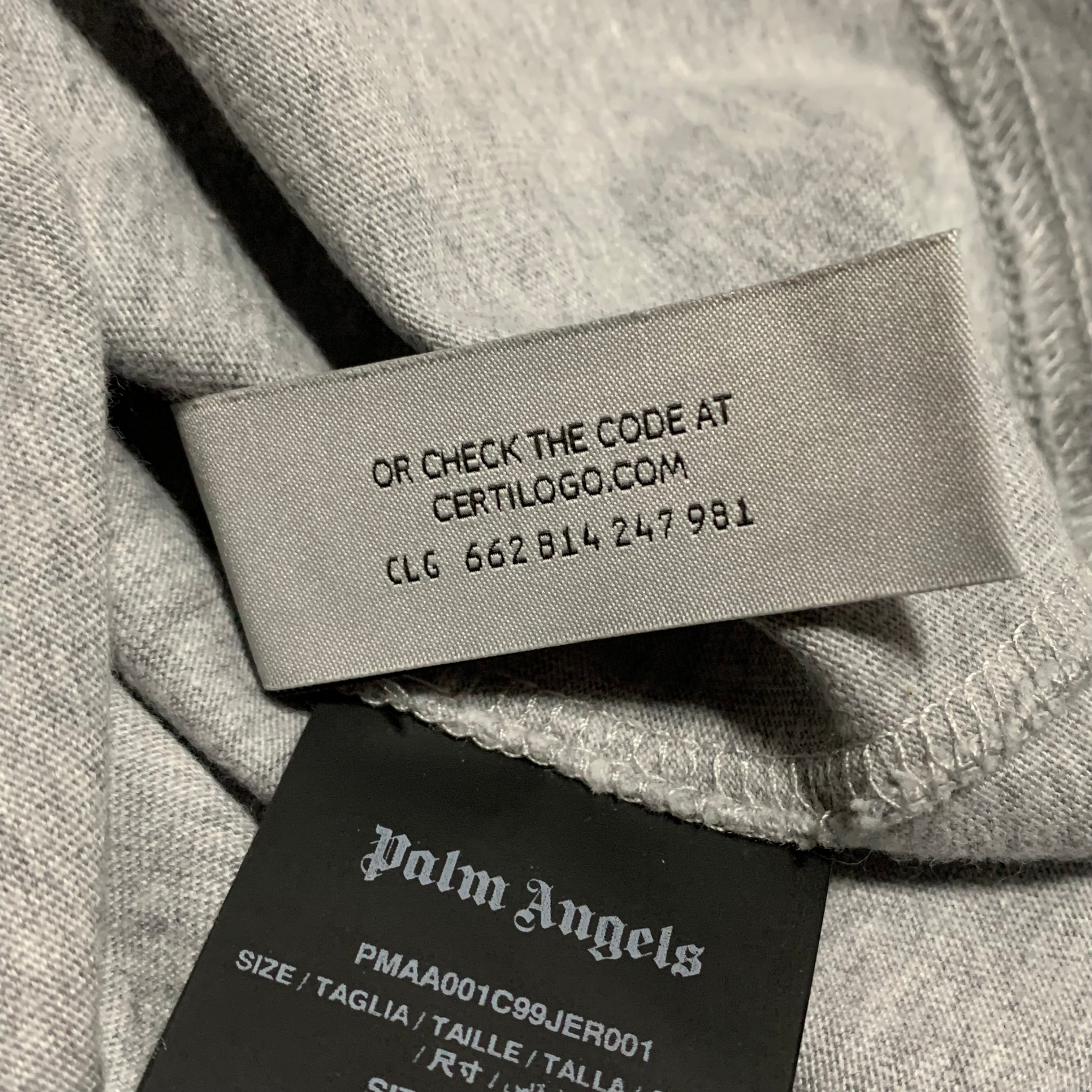 Palm Angels Small Classic Bear Grey Tee