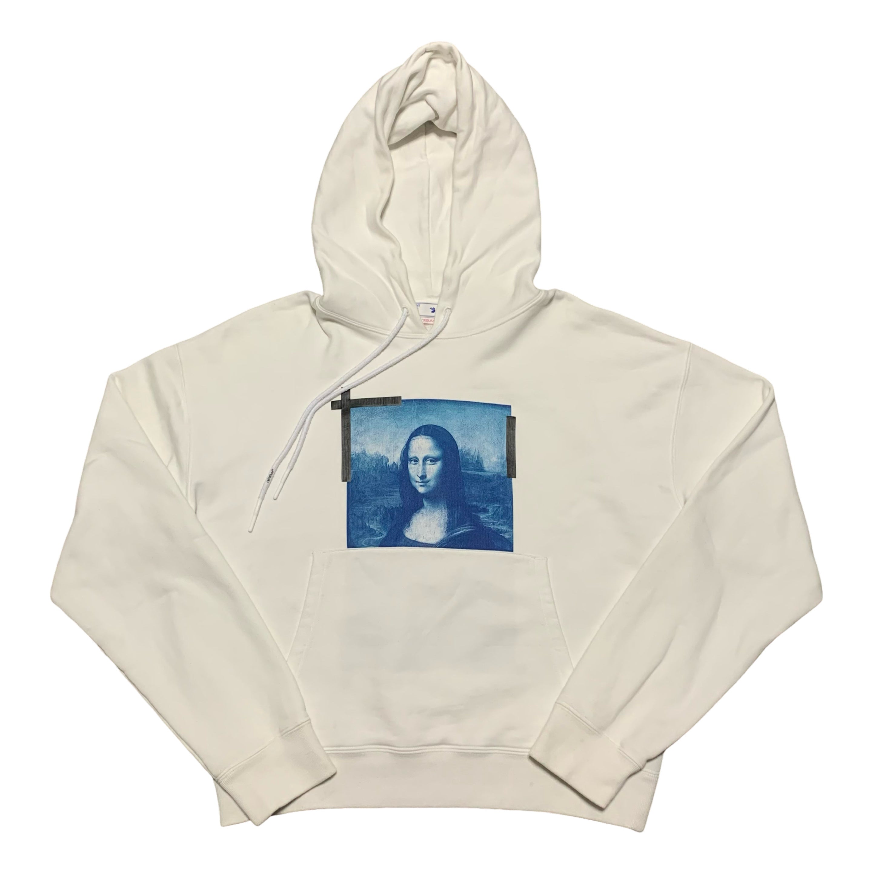 Off White Large Mona Lisa White Hoodie Virgil Abloh