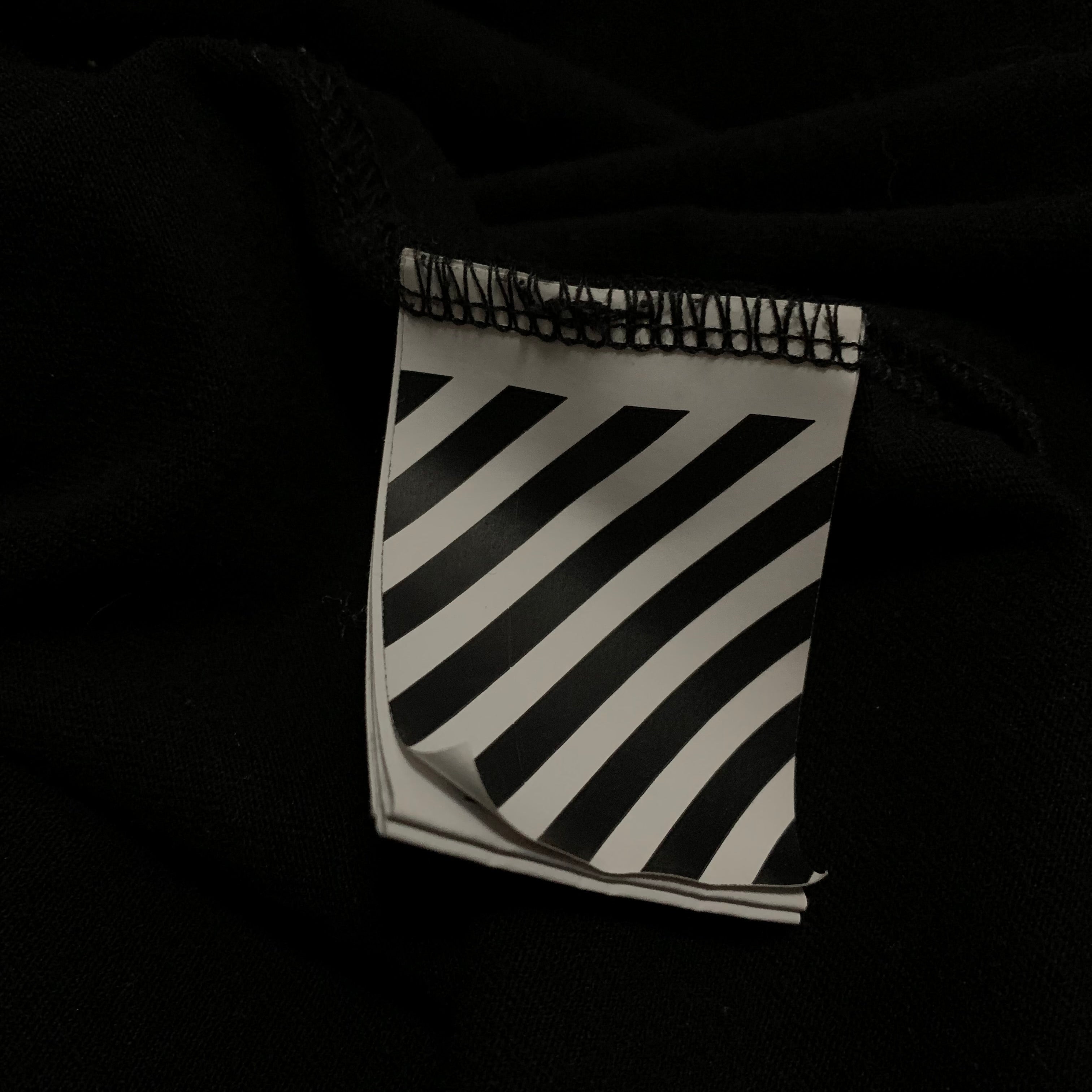 Off White Small Arrows Embroidered Black Tee Virgil Abloh 2018