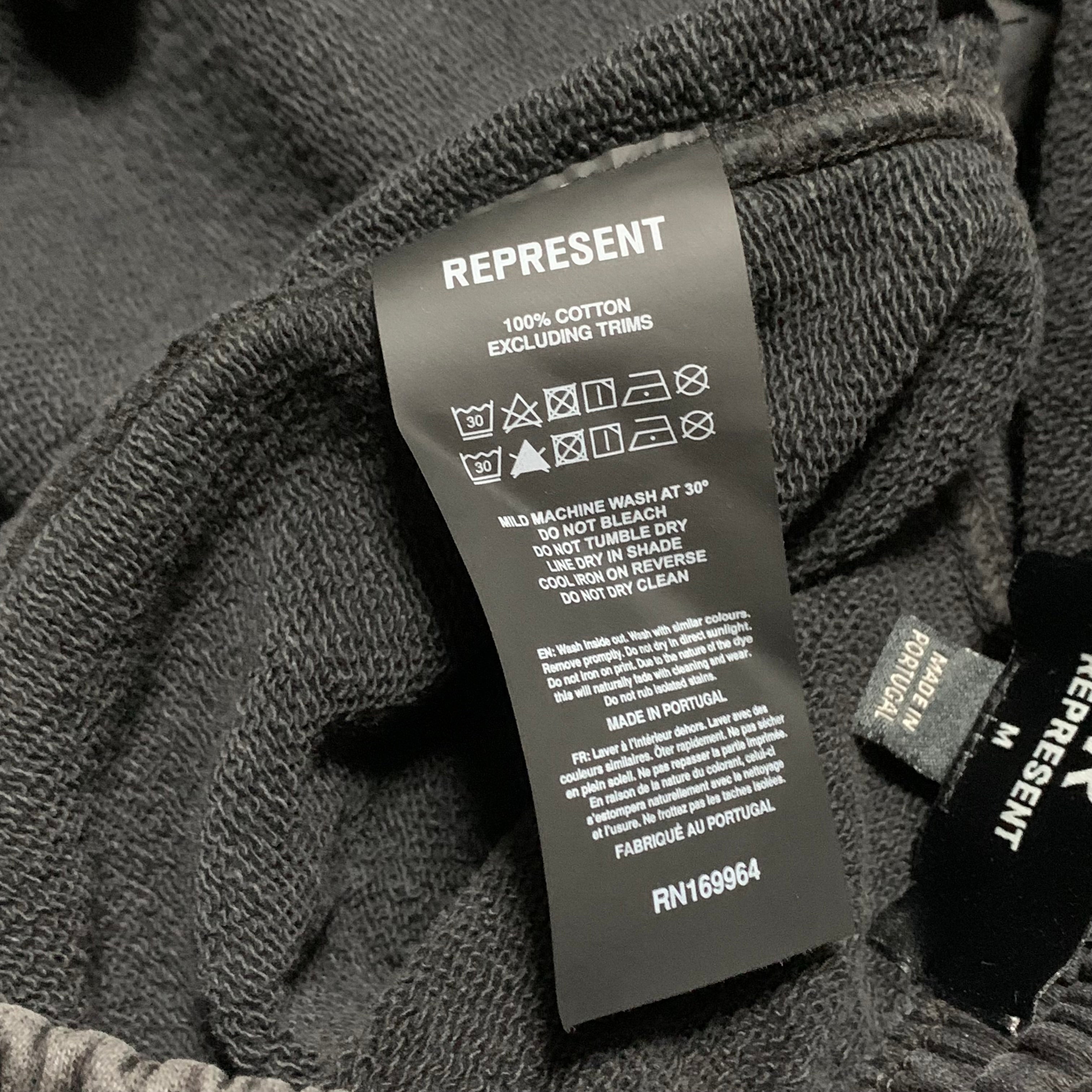 Represent Medium Shorts Owners Cub Stained Black Bottoms