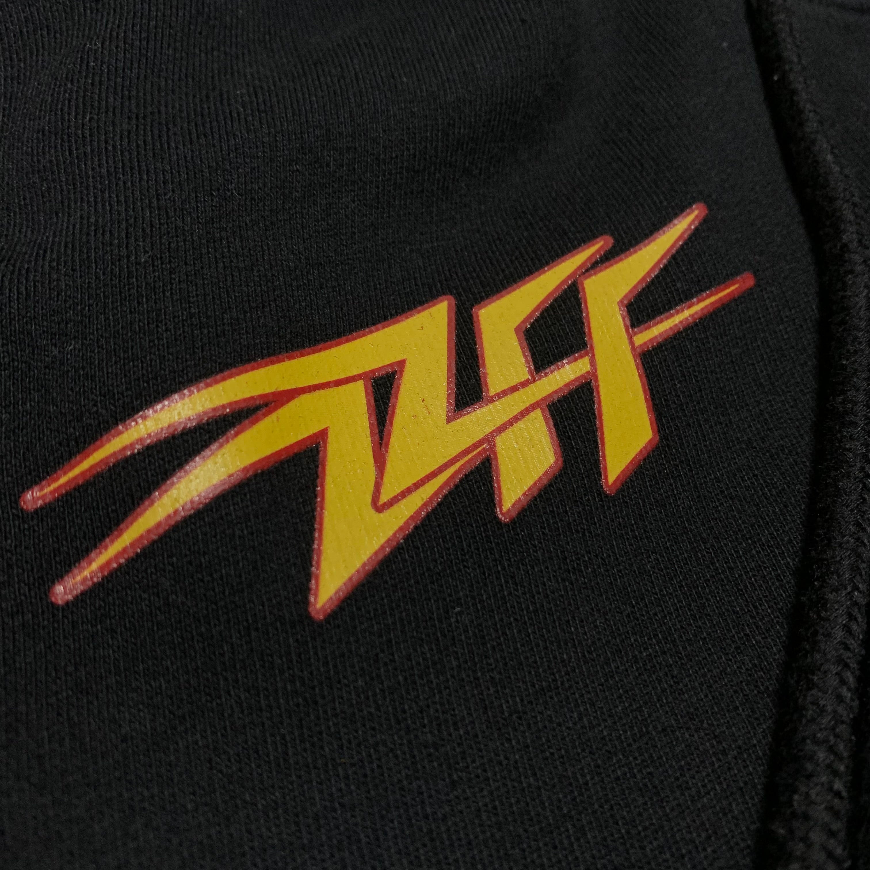Off White Medium Thunder Logo Black Zip Hoodie Virgil Abloh