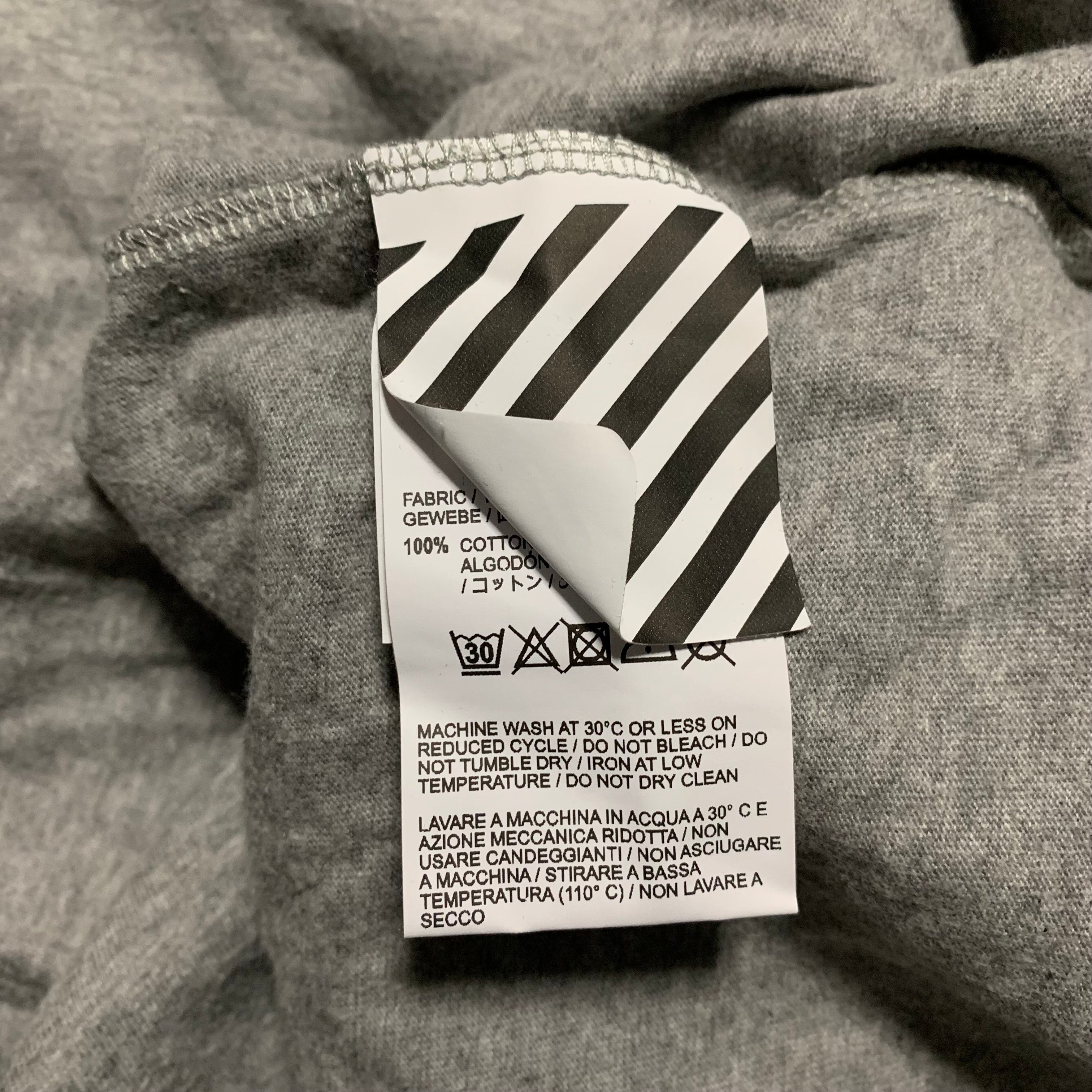 Off White Medium Triangle Grey Tee Virgil Abloh