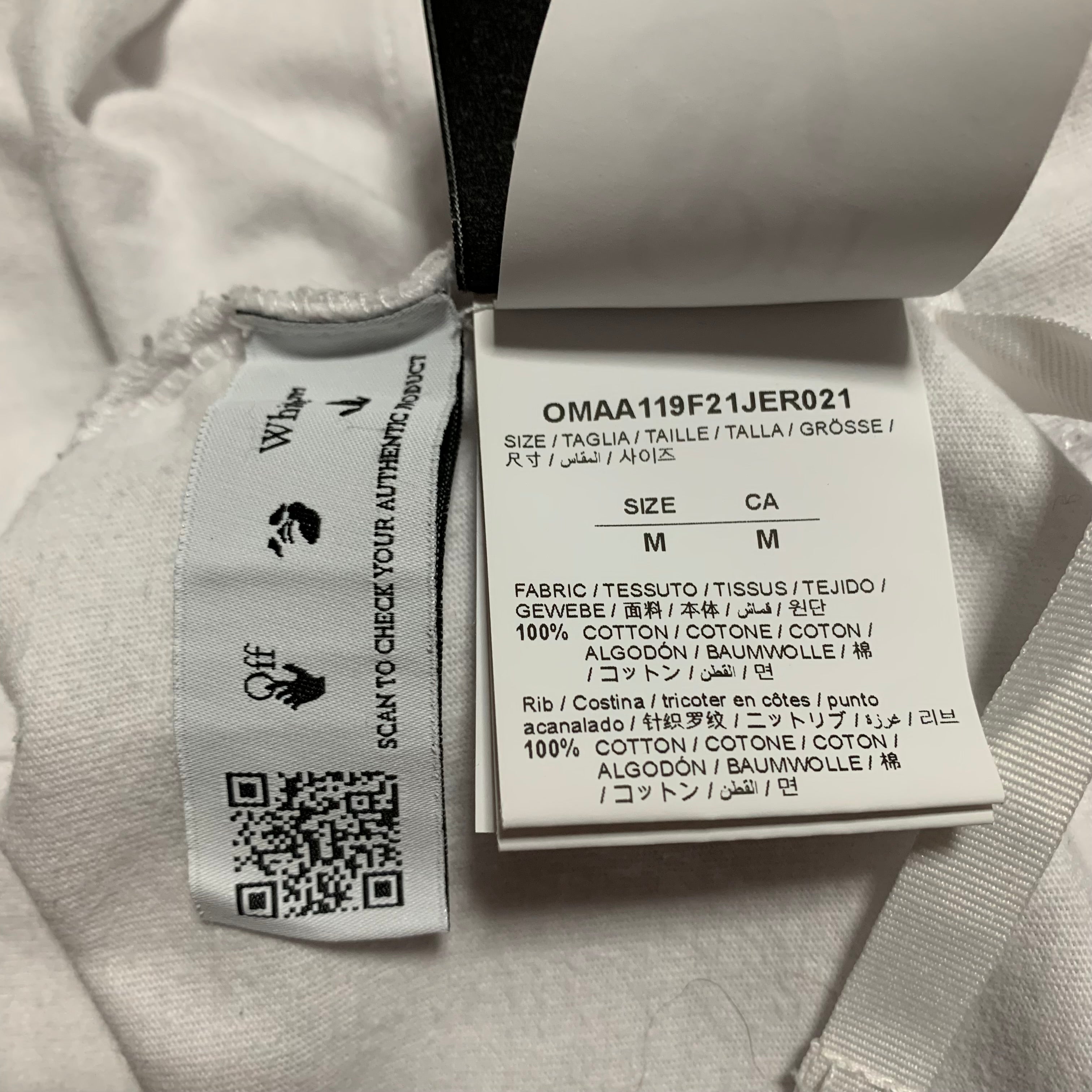 Off White Medium Spray Marker White Tee Virgil Abloh