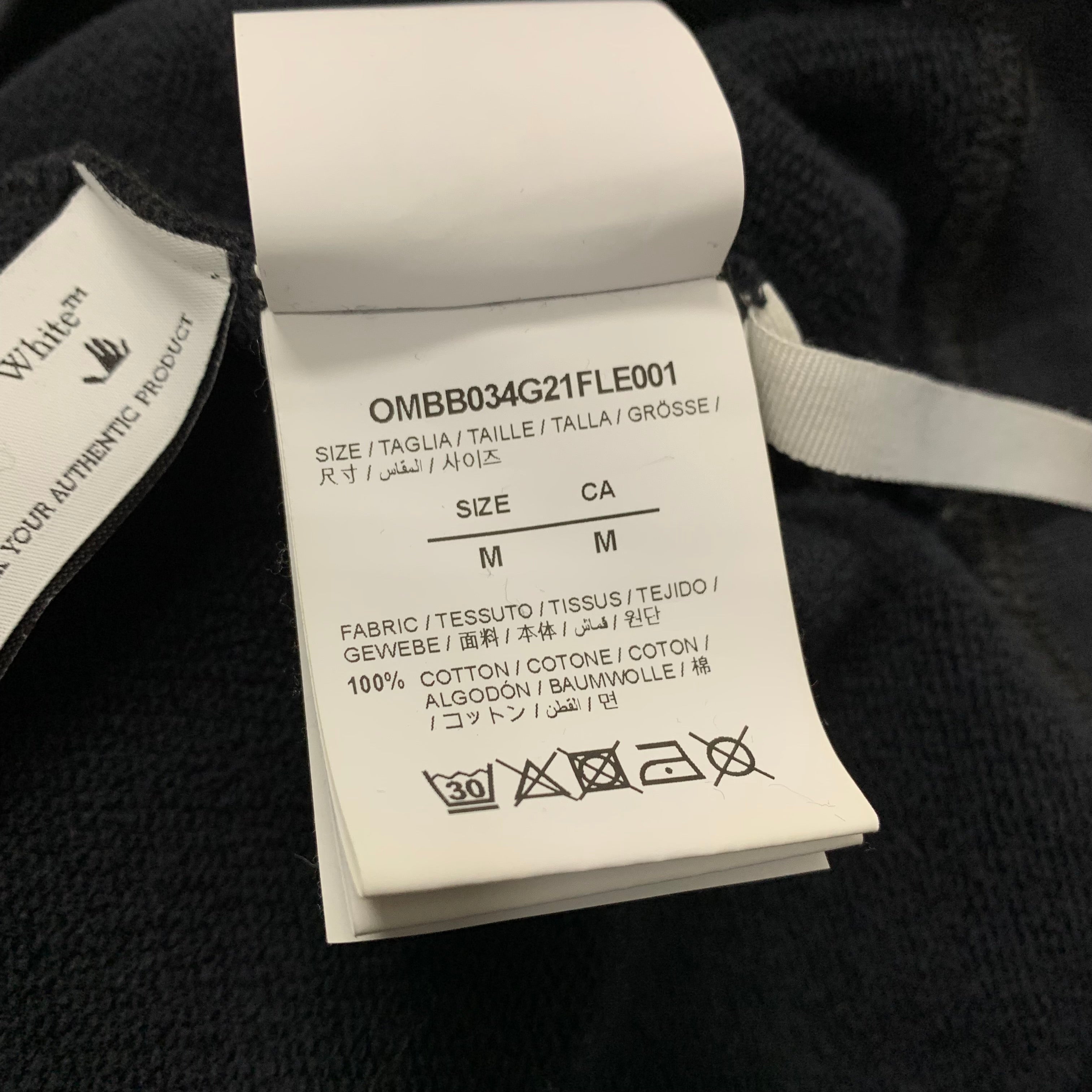 Off White Medium Hoodie Pioneer DJ Arrows Black Hoodie Virgil Abloh 2021