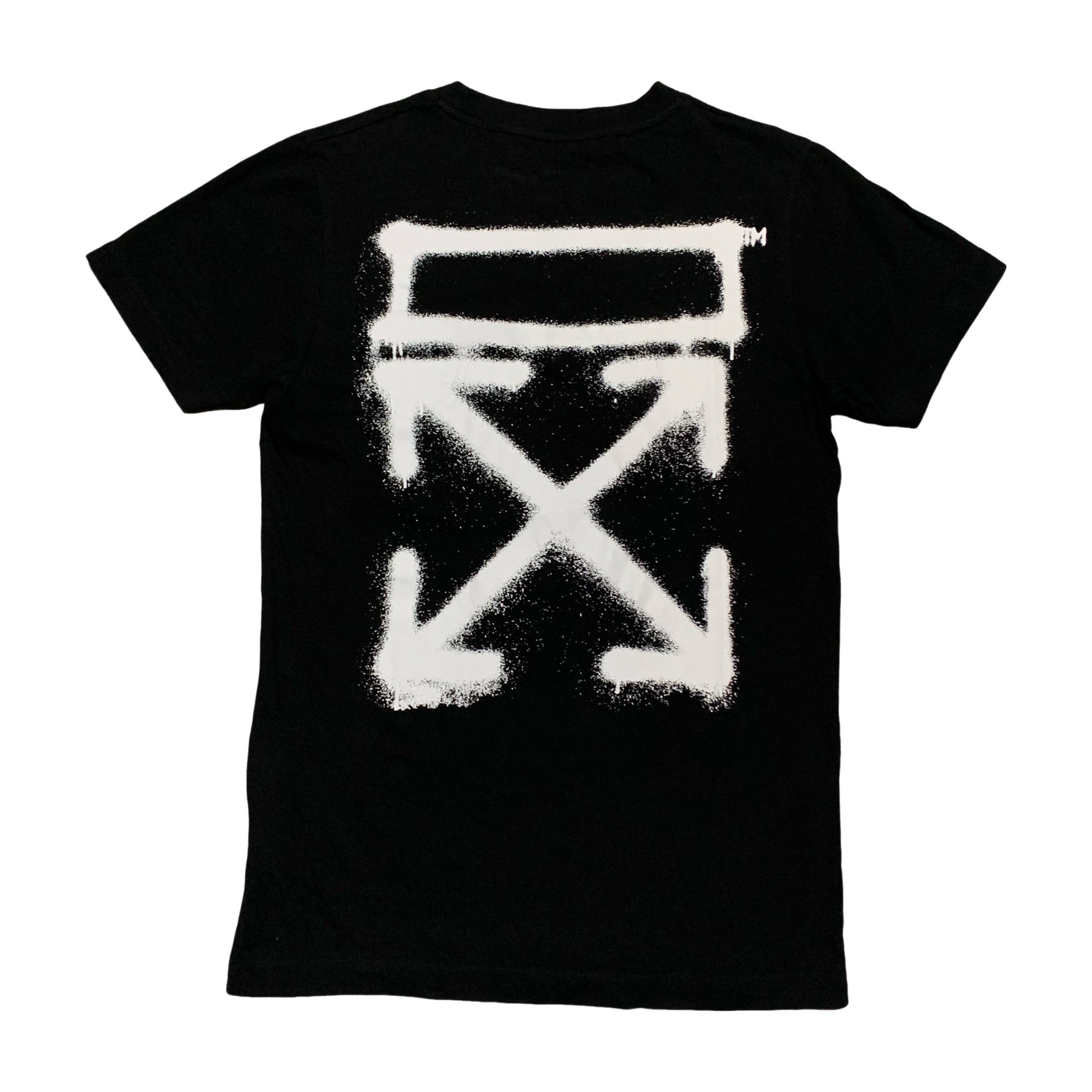Off White Small Graffiti Arrows Black Tee Vigil Abloh