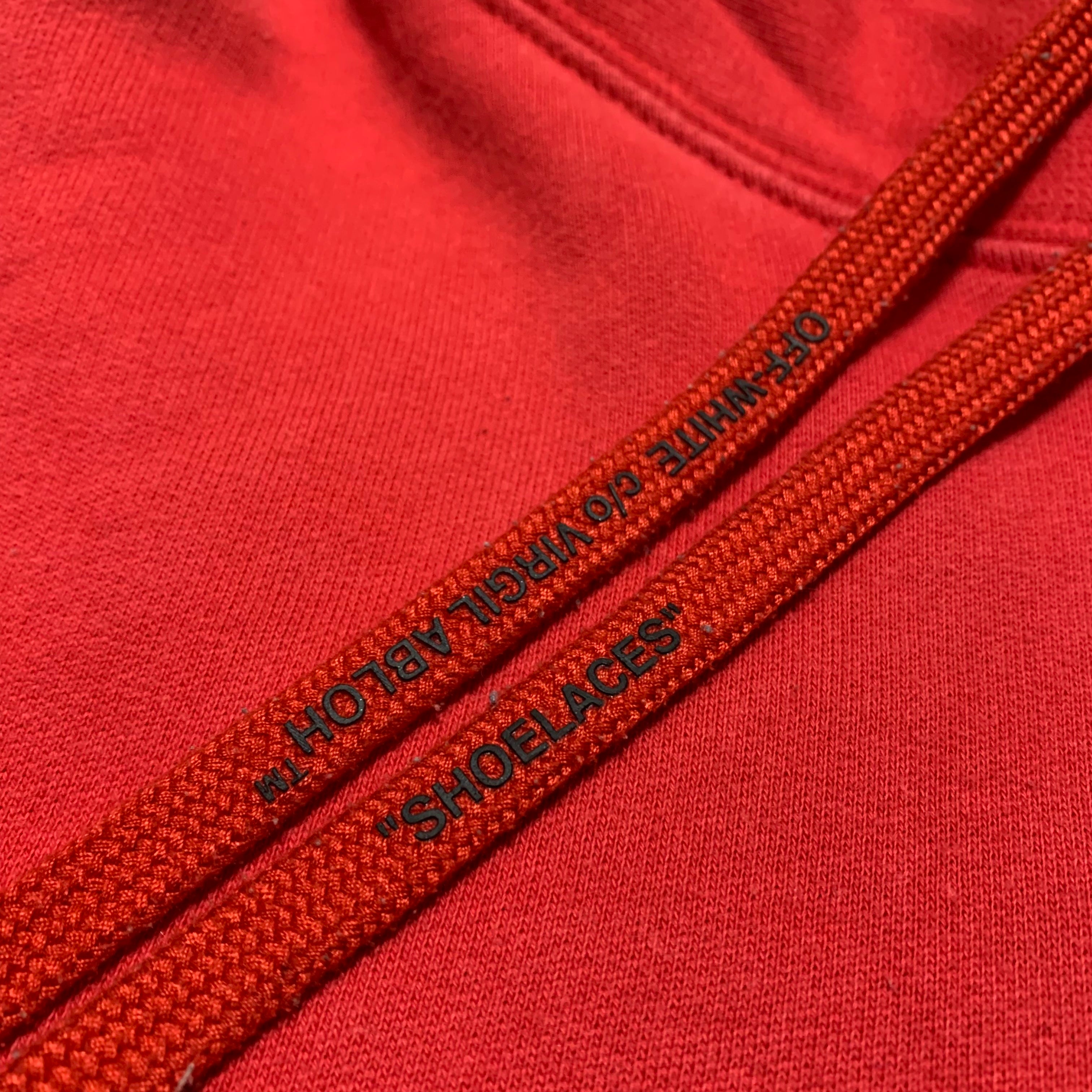 Off White Large Outline Arrows Red Hoodie Virgil Abloh