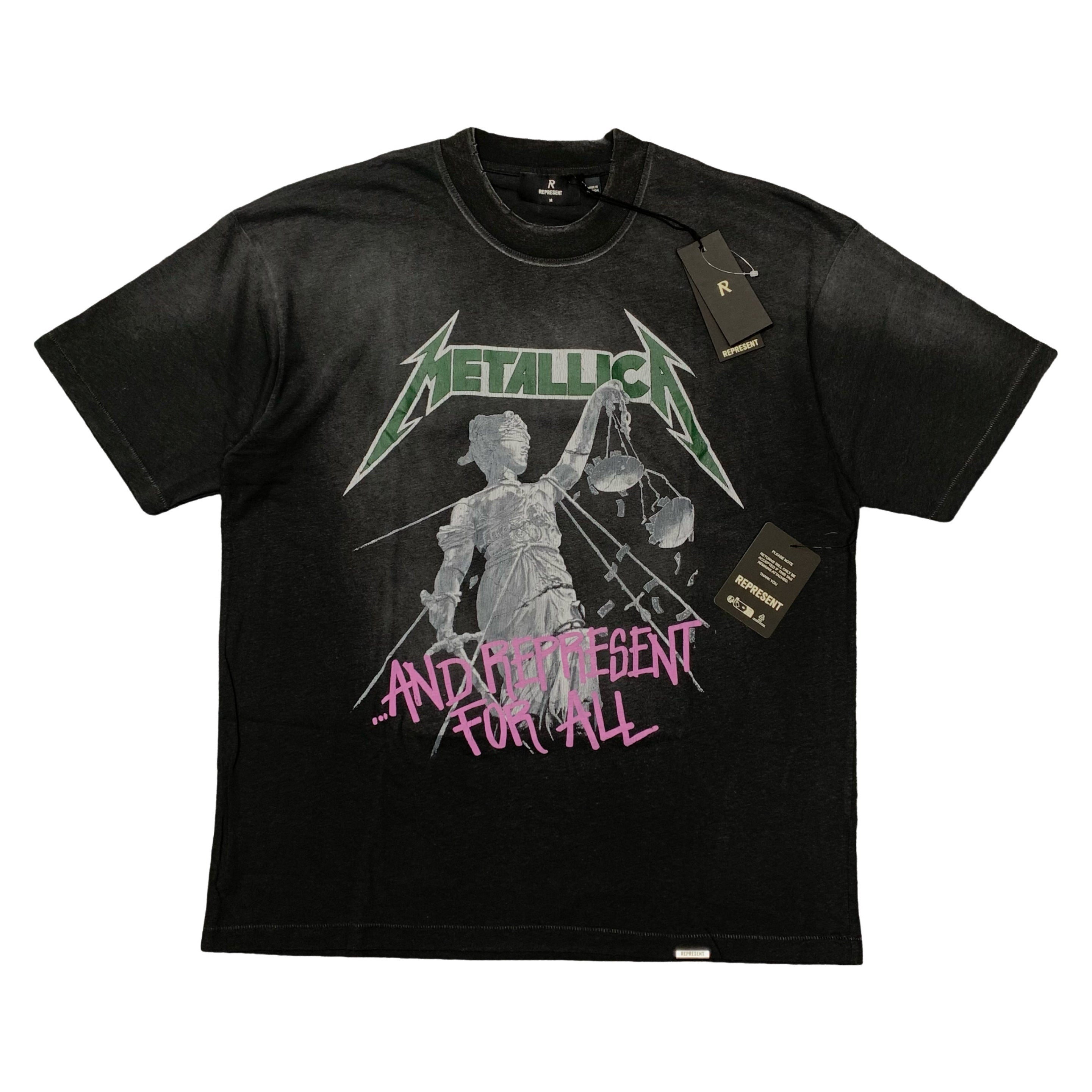 Represent Medium Tee Metallica Justice Stained Black T-Shirt