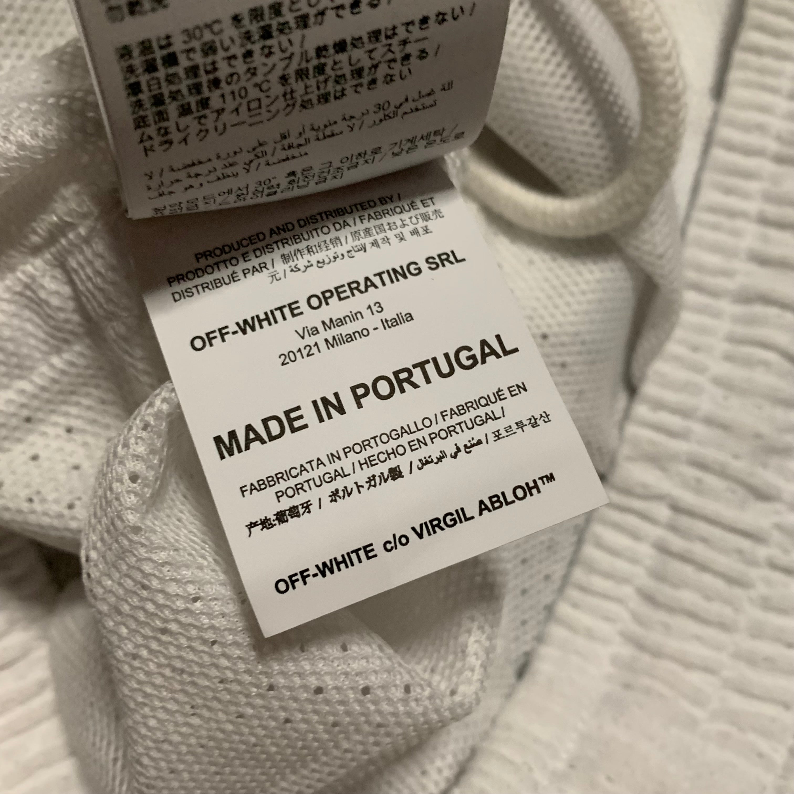 Off White Large Shorts Caravaggio Diag White Mesh Bottoms Virgil Abloh