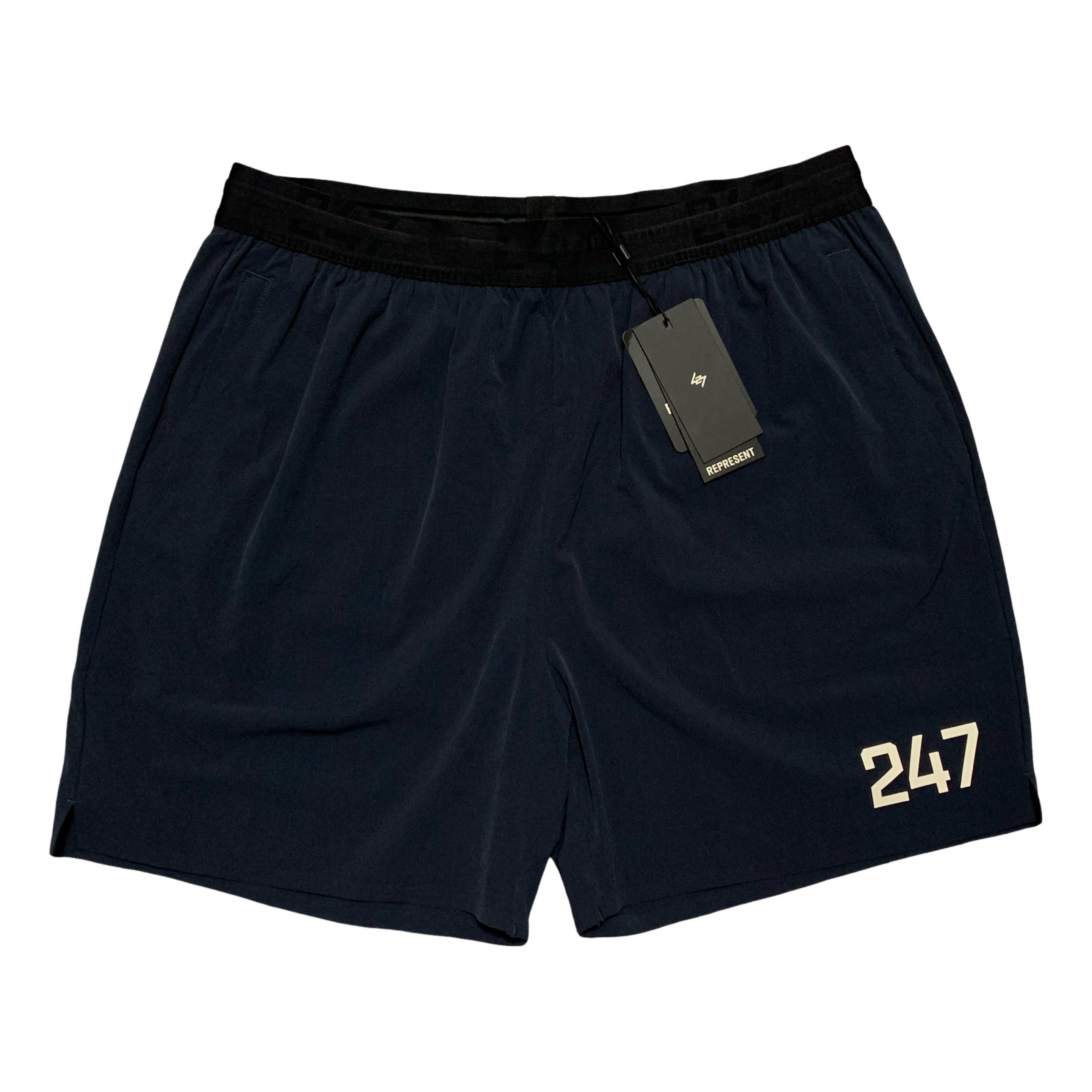 Represent XL Shorts Blue 247 Fused Gym Bottoms