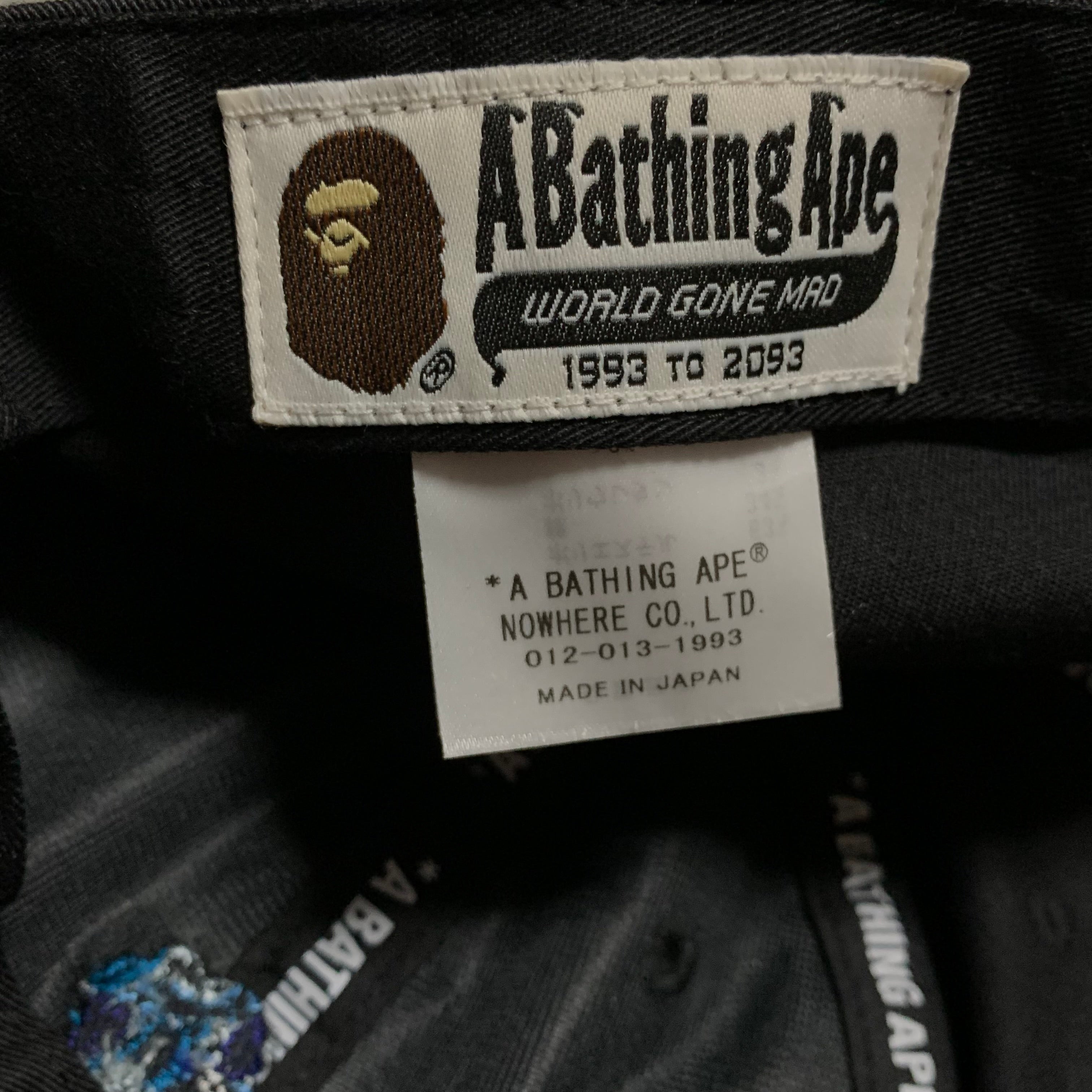 Bape Cap Blue ABC Camo Black Hat A Bathing Ape