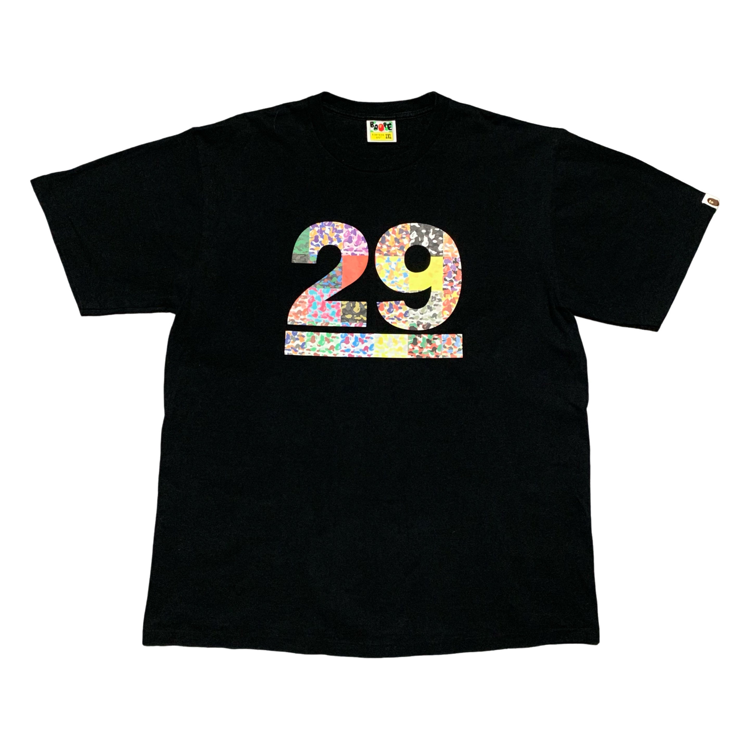 Bape XXL 29th Anniversary Camo Black Tee A Bathing Ape 2XL