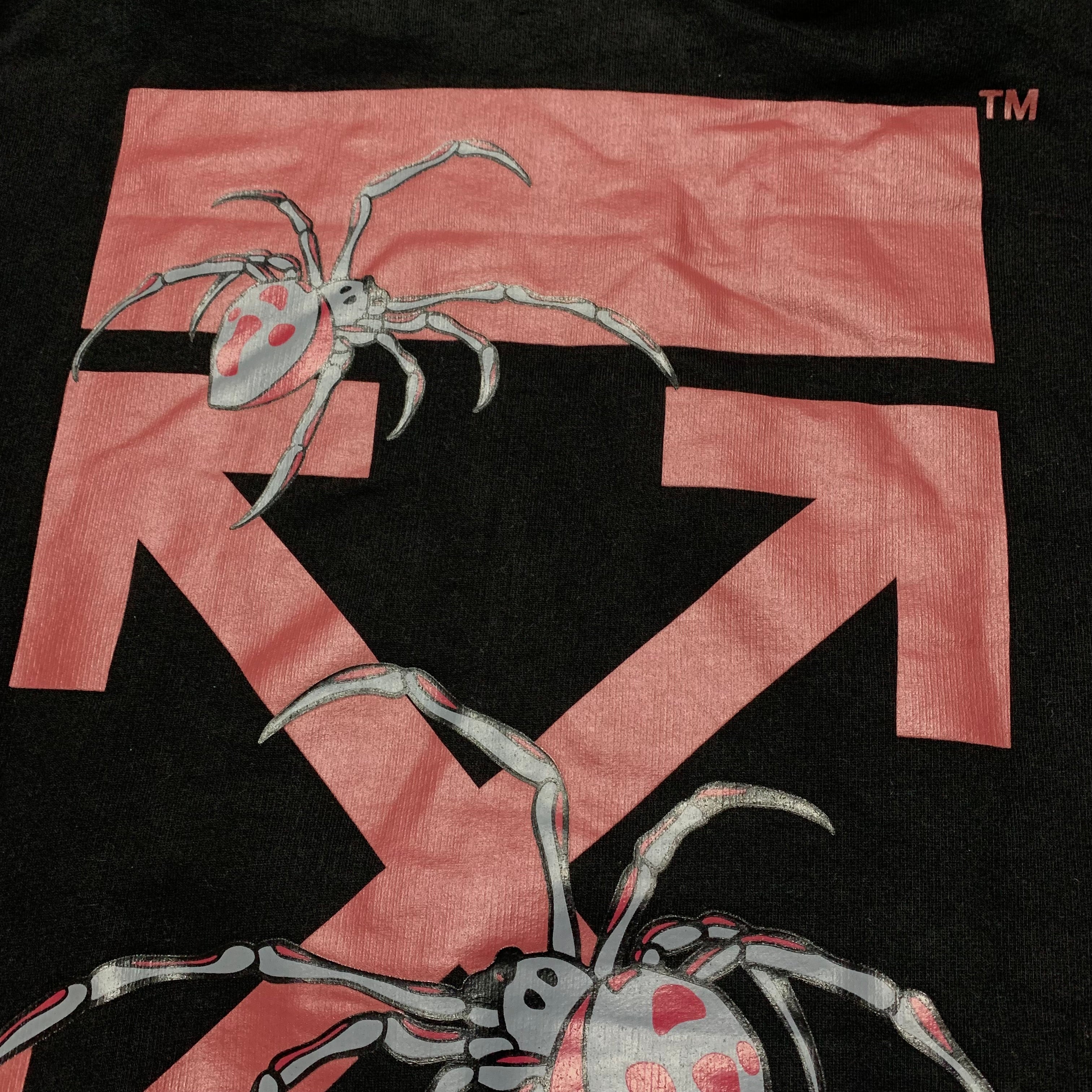 Off White Small Arachno Spider Arrows Hoodie Black Virgil Abloh
