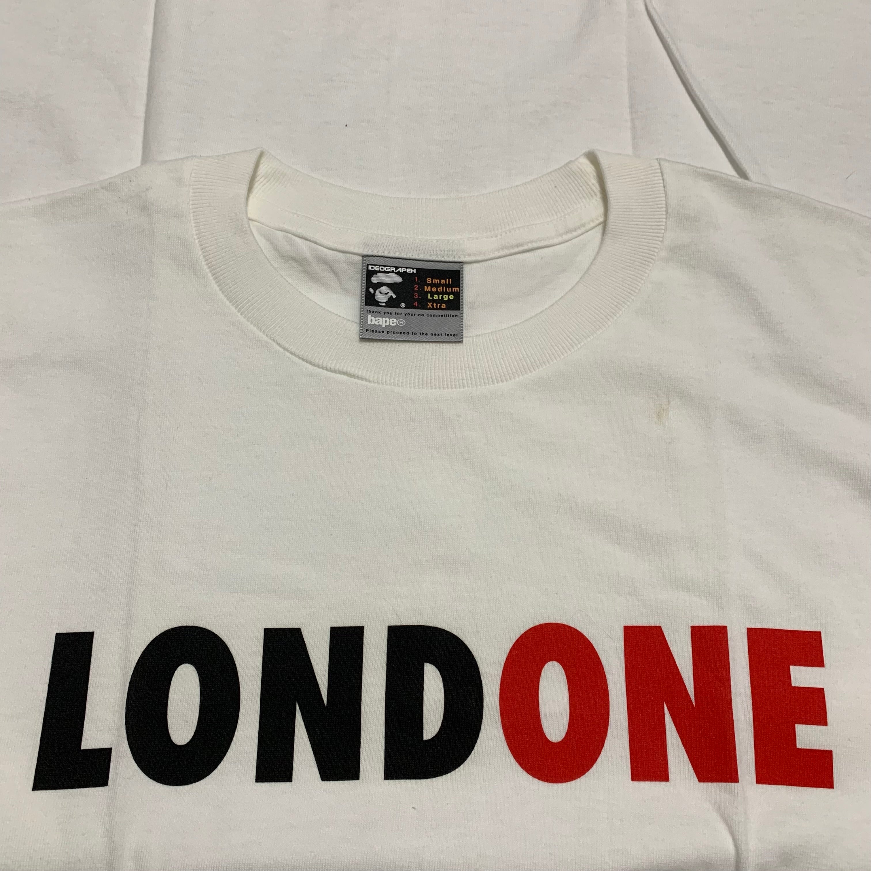 Bape Large London White Tee A Bathing Ape One Year Anniversary Rare Vintage