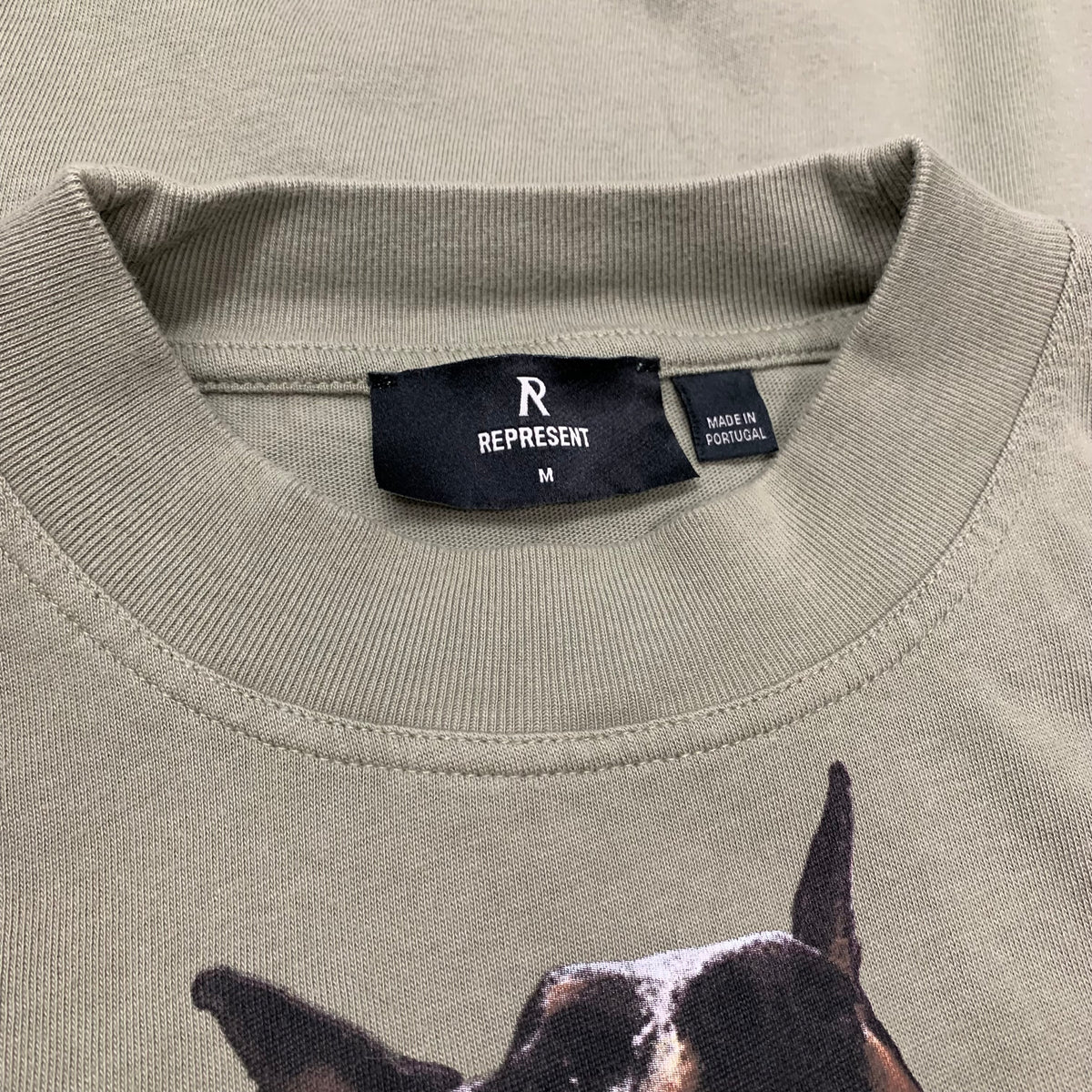 Represent Medium Tee Thoroughbred Dog Green T-Shirt
