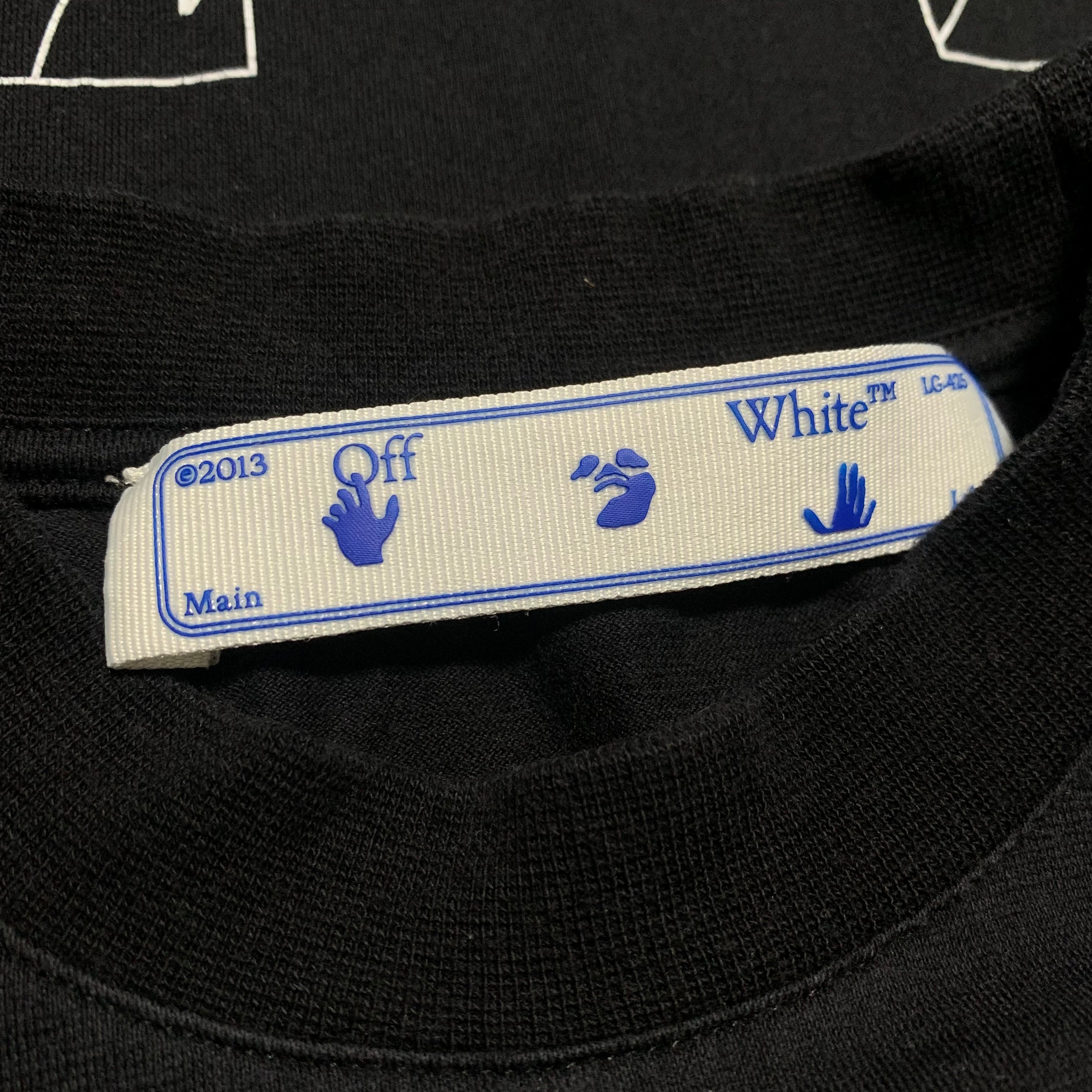 Off White XS Arrows Graphic Black Tee Virgil Abloh 2020