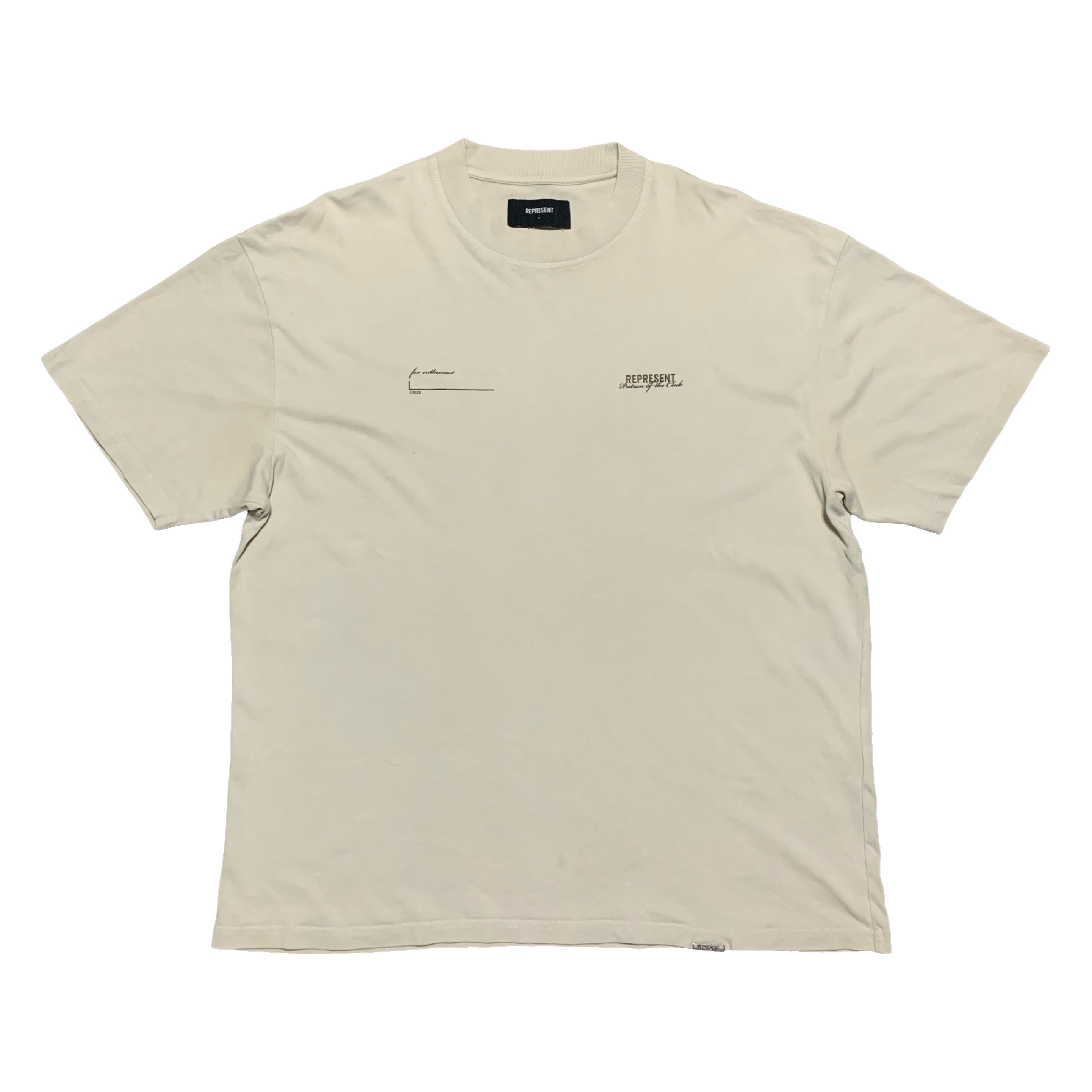 Represent Large Patron Of The Club Cream White Tee 2022
