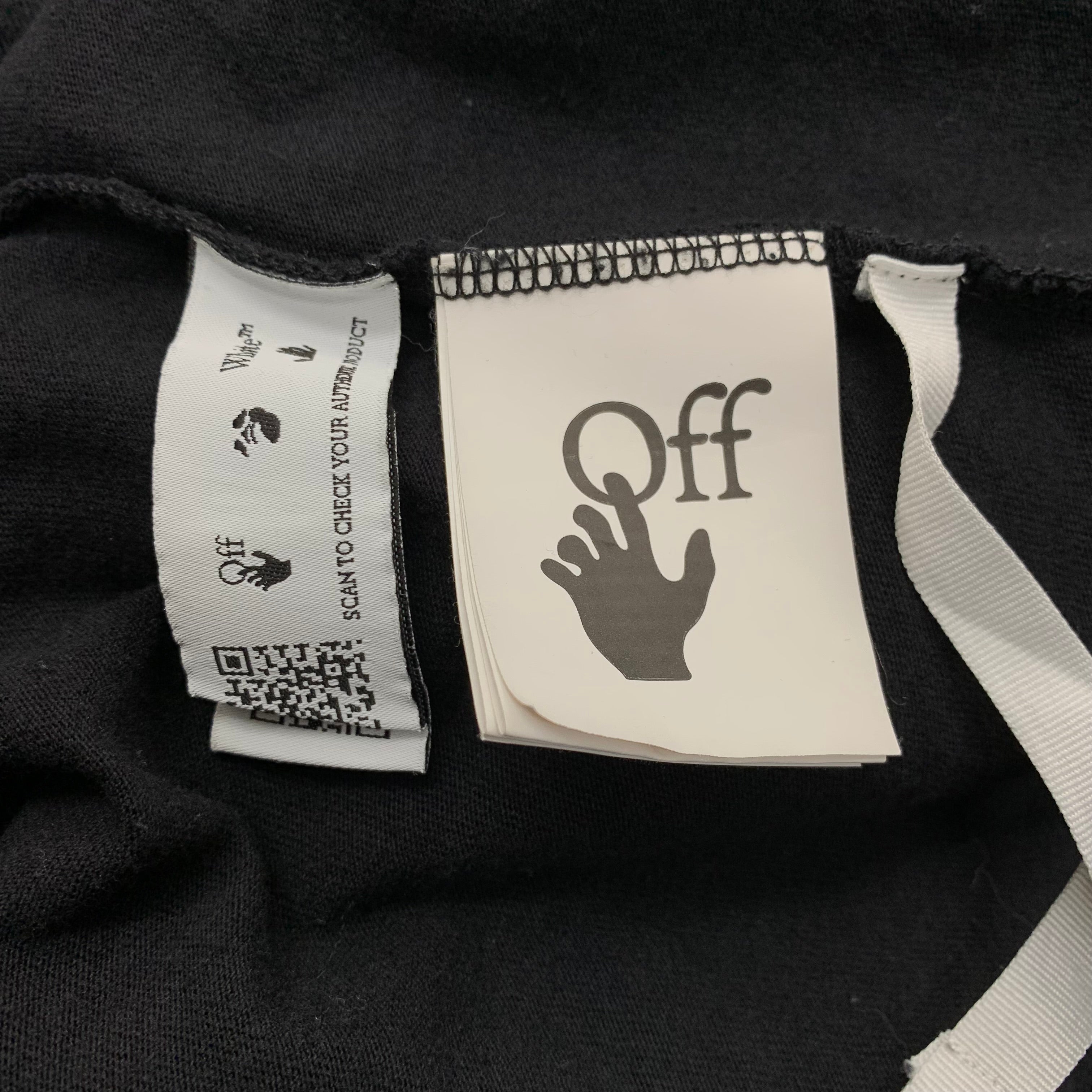 Off White Large Tee Acrylic Arrows Black T-Shirt Virgil Abloh
