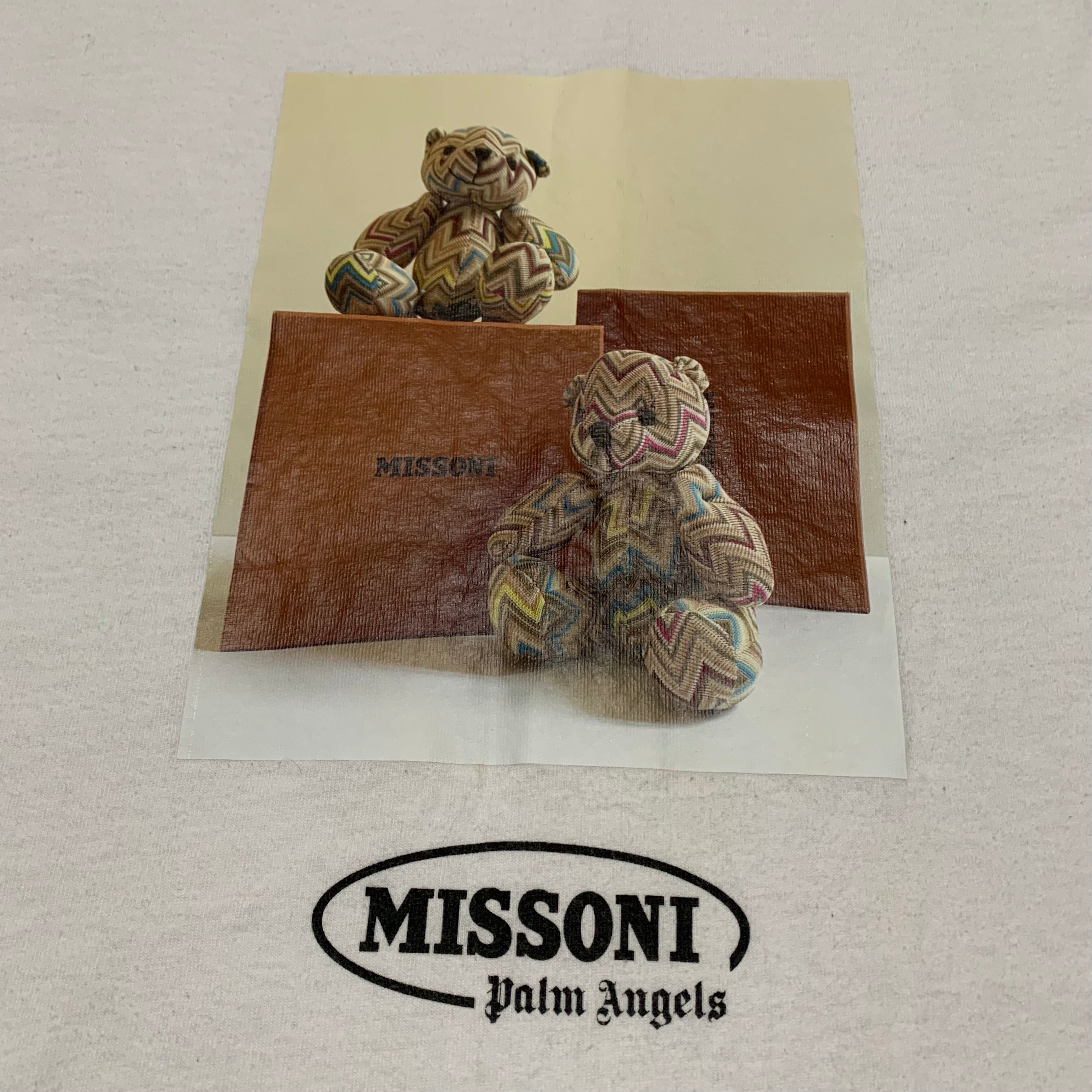 Palm Angels Medium Missoni Bear White Tee