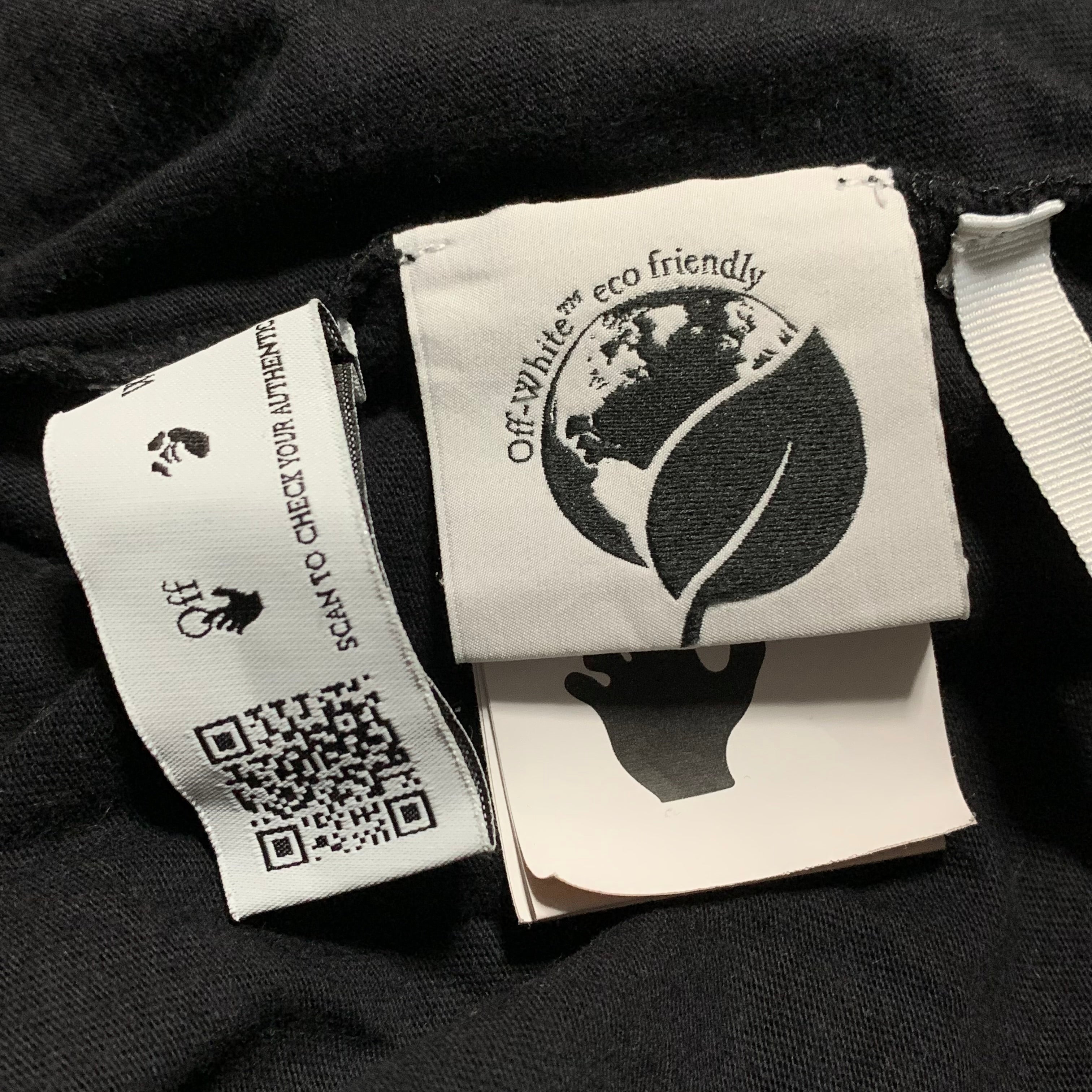 Off White Medium Wave Diagonal Black Tee Virgil Abloh