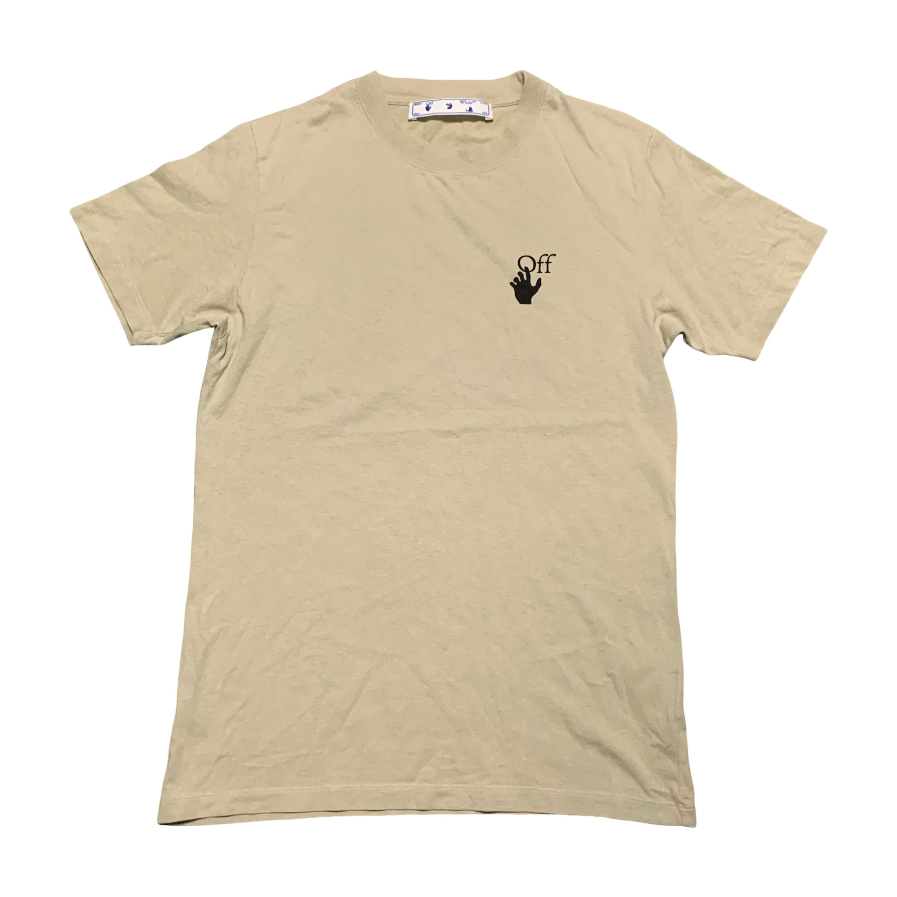 Off White Small Bubble Arrows Beige Tee Virgil Abloh