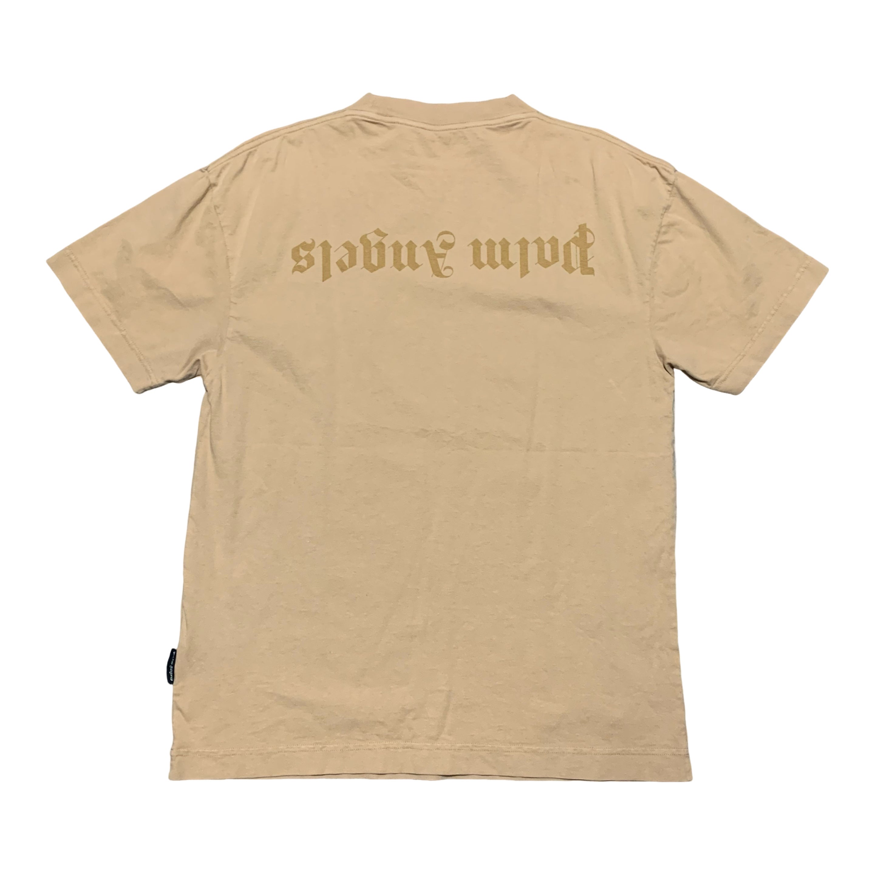 Palm Angels Medium GD Reverse Logo Beige Brown Tee