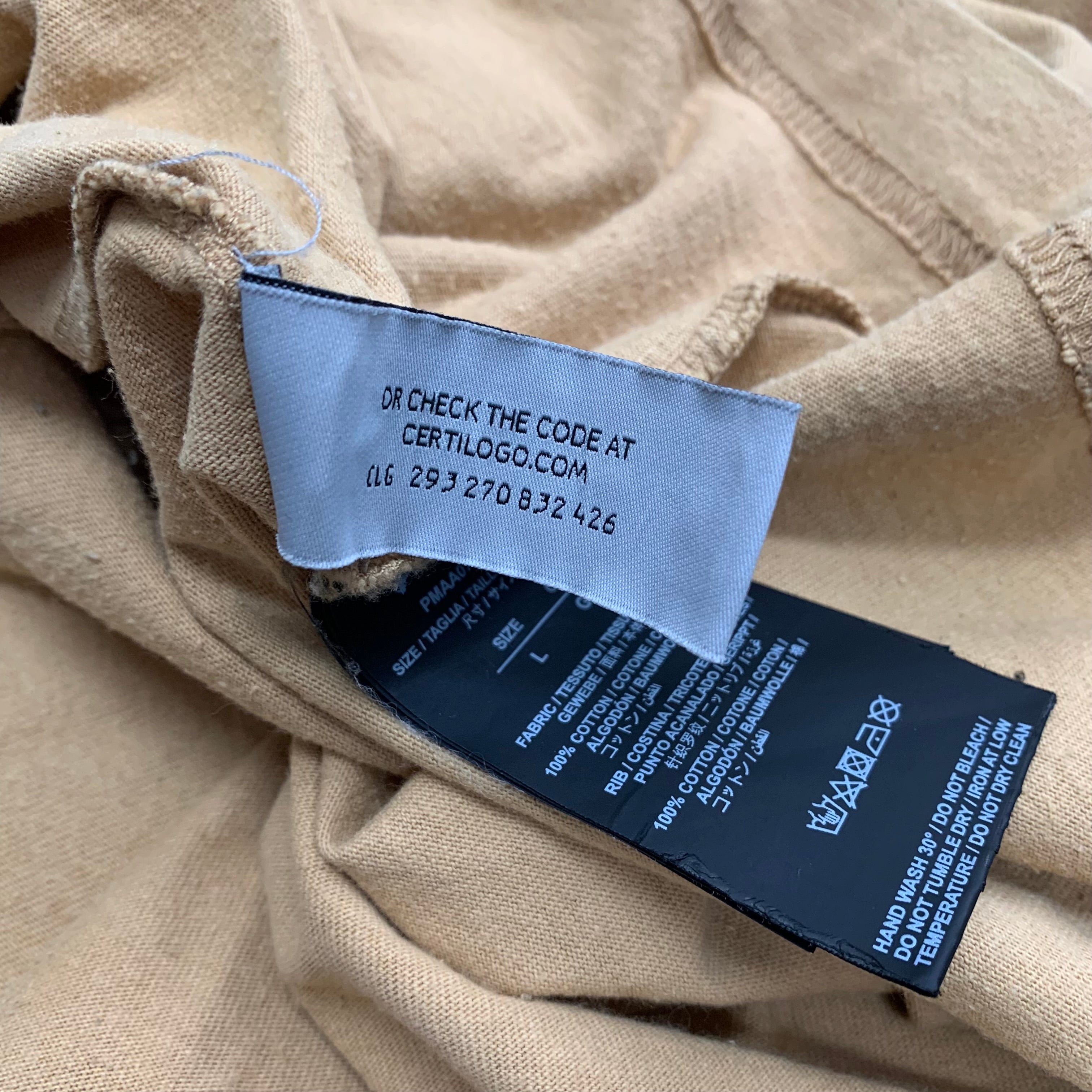 Palm Angels Large Tee Tan Classic T-Shirt