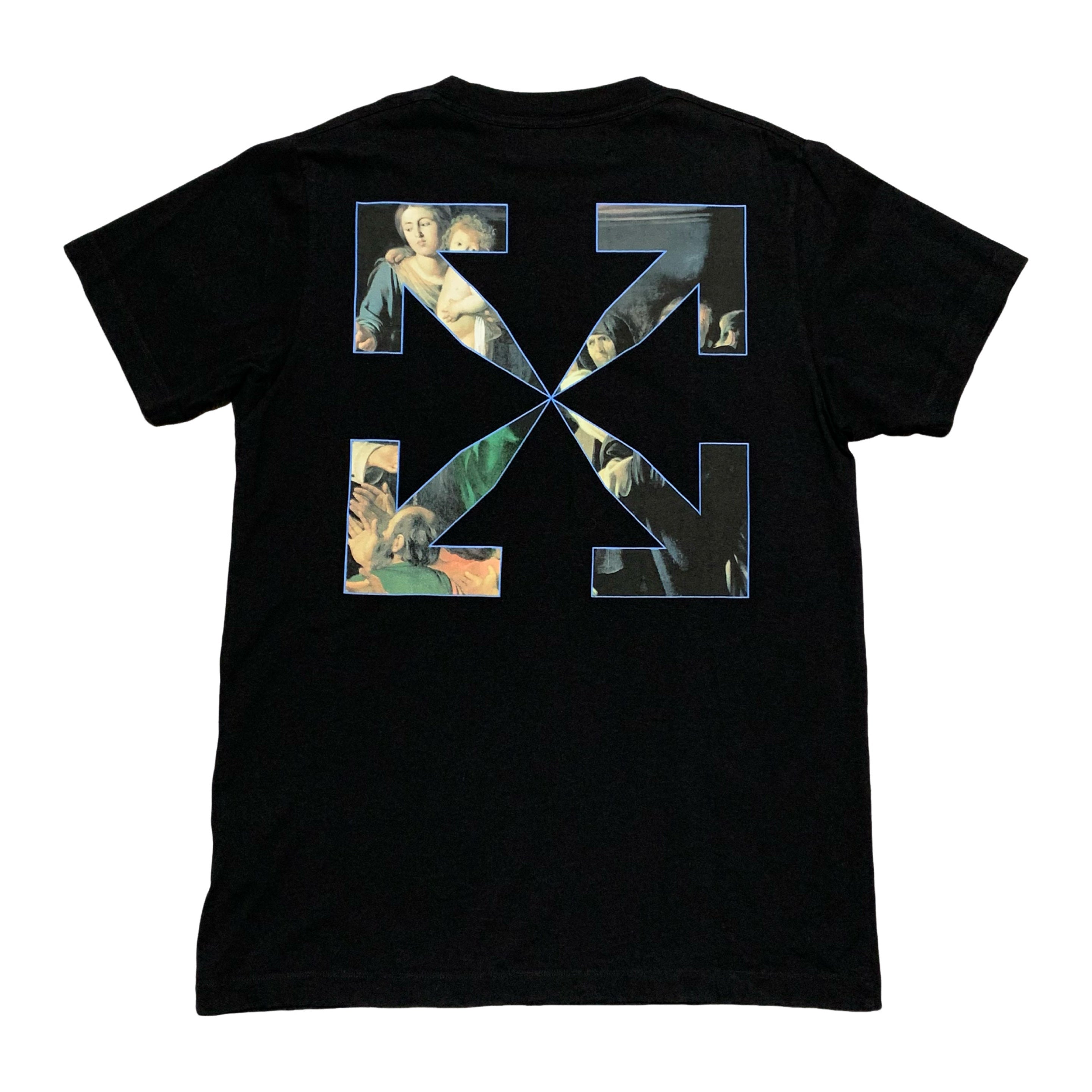 Off White Large Caravaggio Arrows Black Tee Virgil Abloh