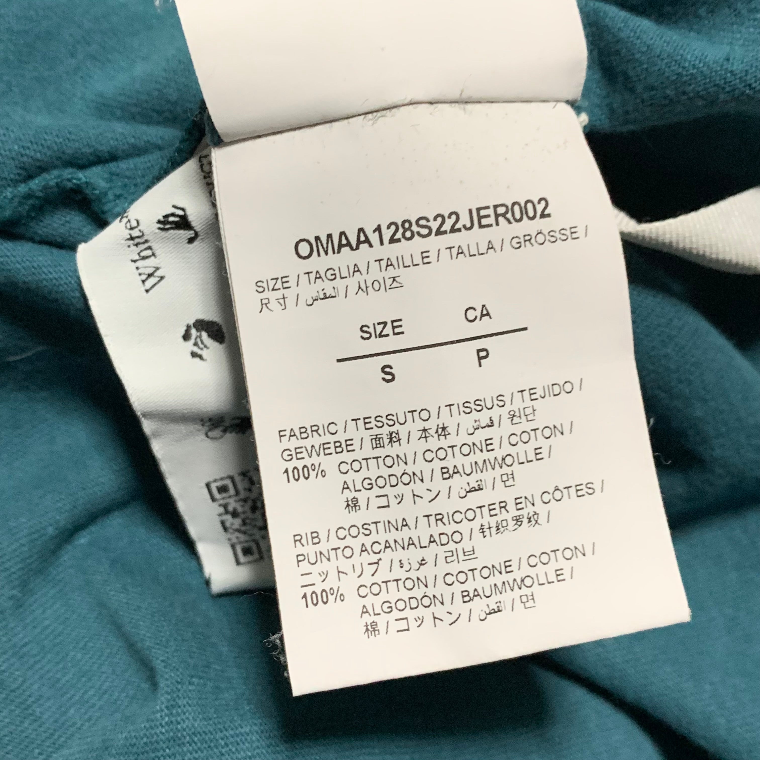 Off White Small Diag Pocket Tee Jade Green Blue Virgil Abloh