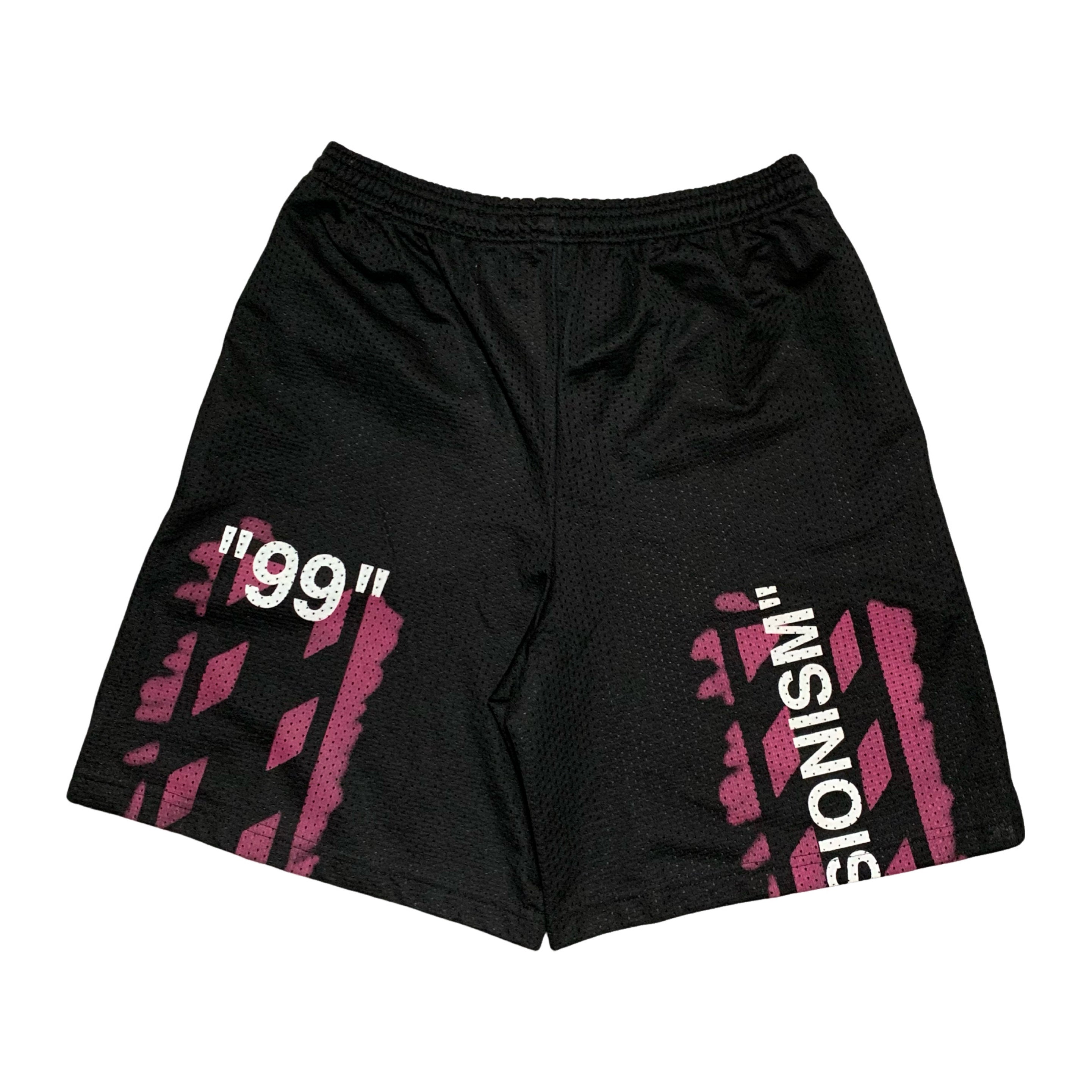 Off White Small Shorts Impressionism Black Mesh 99 Bottoms Virgil Abloh