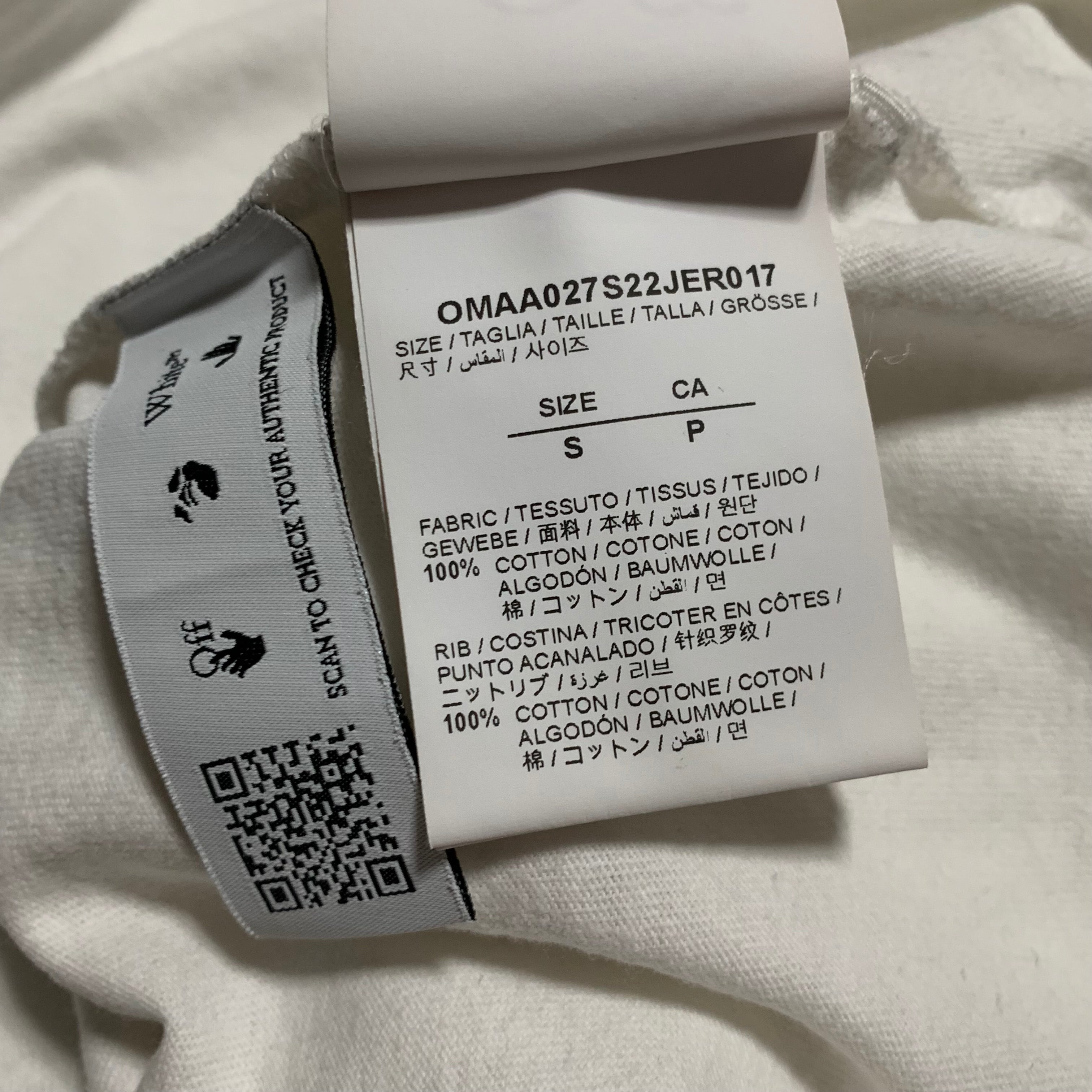 Off White Small Weed Graphic White Tee Virgil Abloh