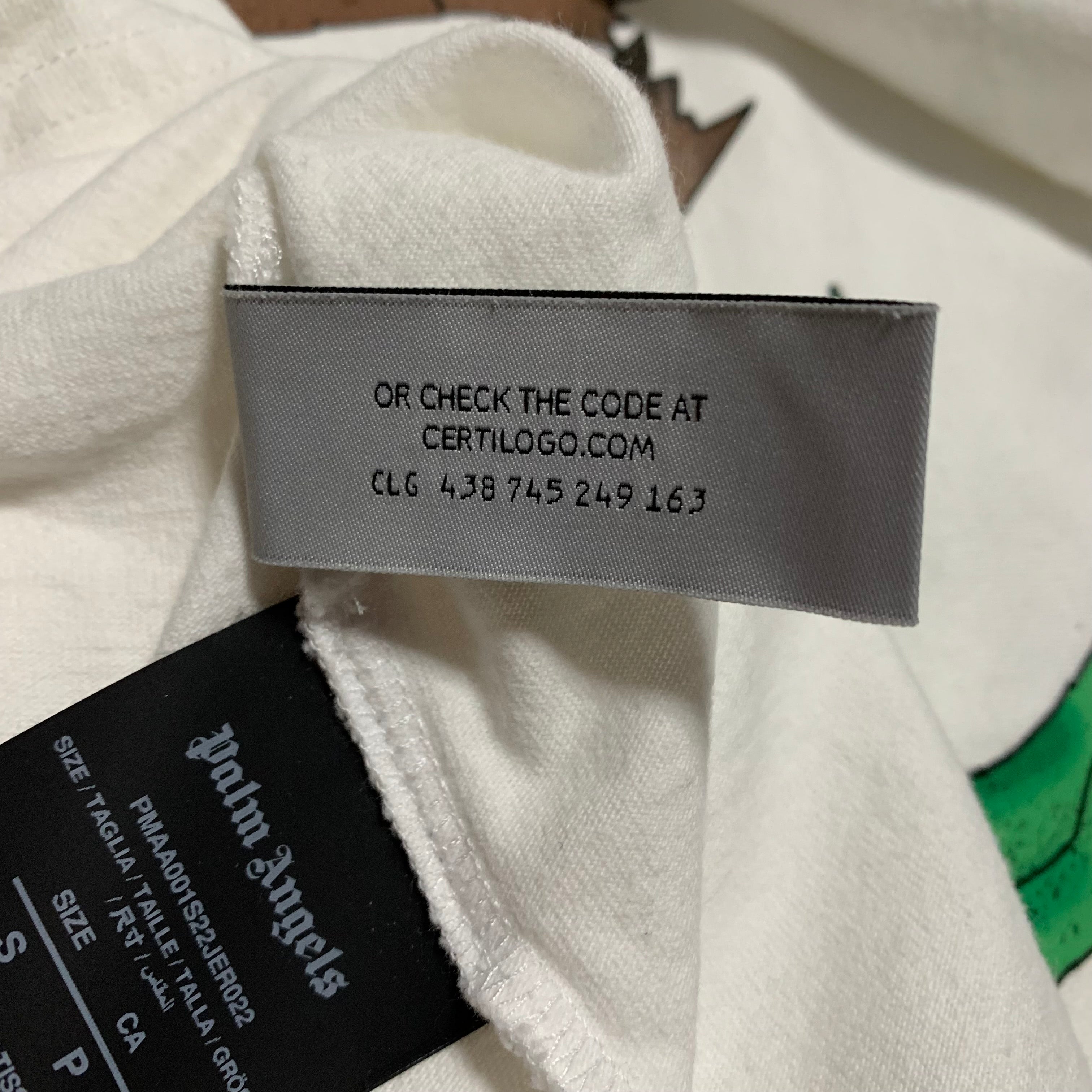 Palm Angels Small Broken Palm Tree White Tee