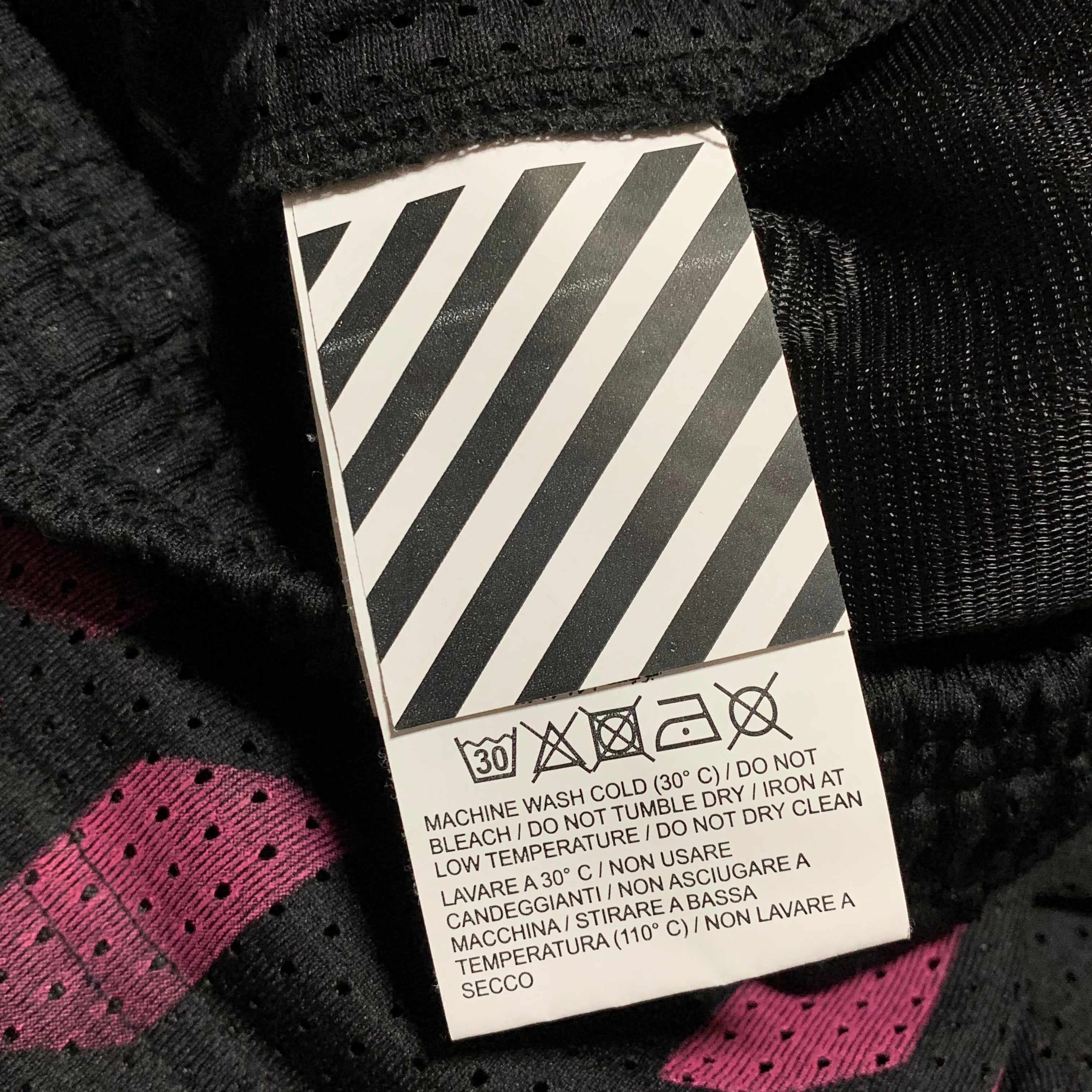 Off White Small Shorts Impressionism Black Mesh 99 Bottoms Virgil Abloh