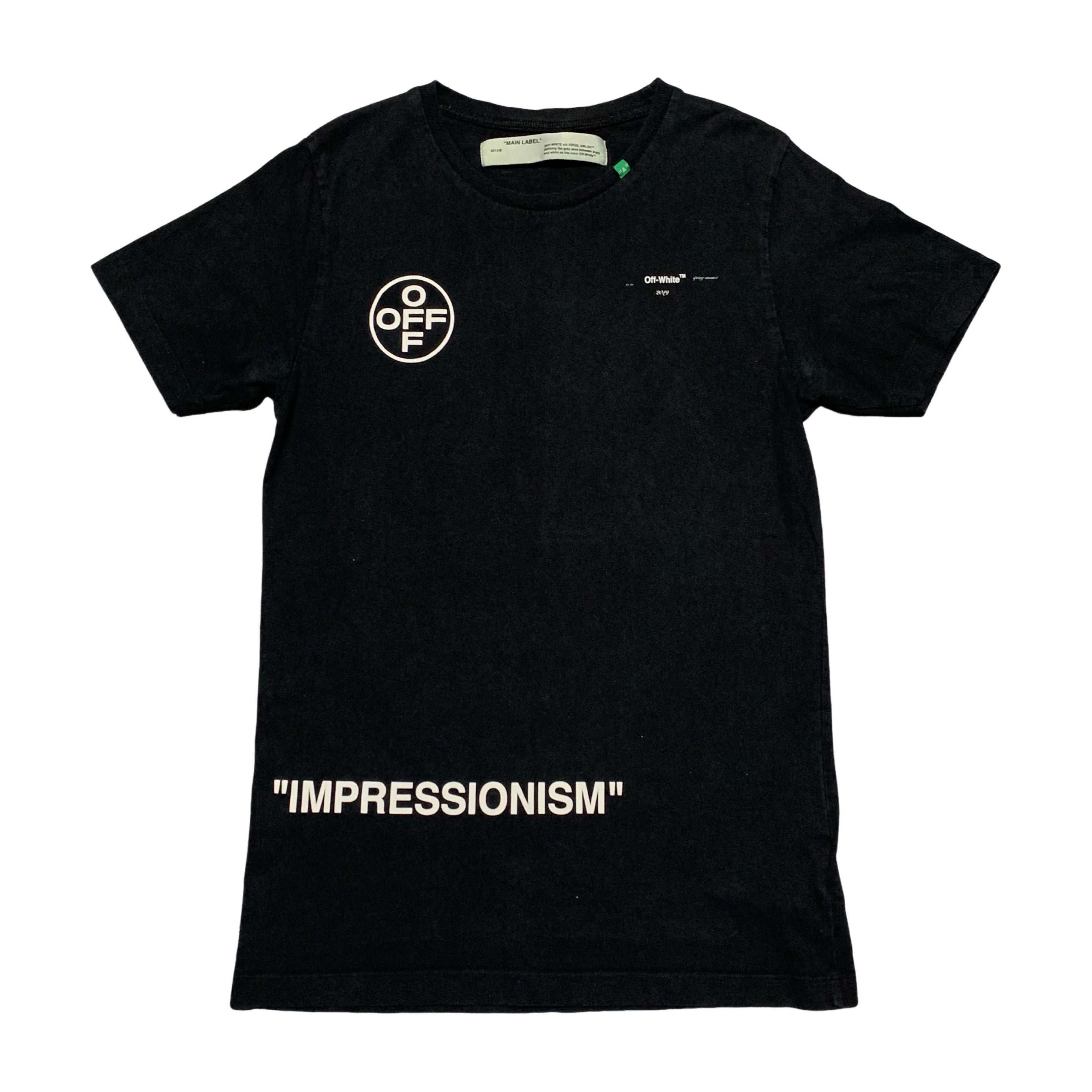 Off White Small Impressionism Arrows Black Tee Virgil Abloh