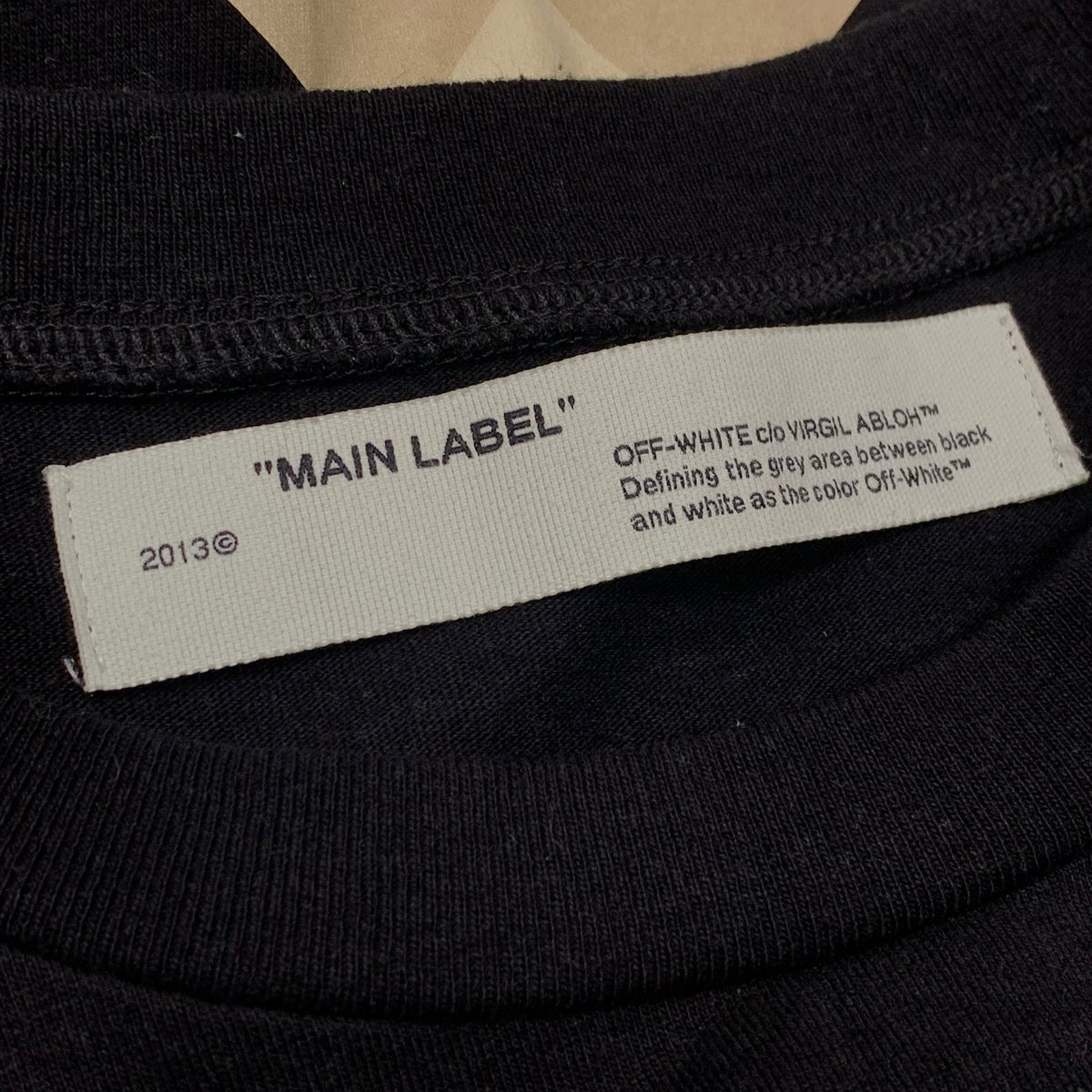 Off White Small Tee Masking Tape Arrows Black T-Shirt Virgil Abloh