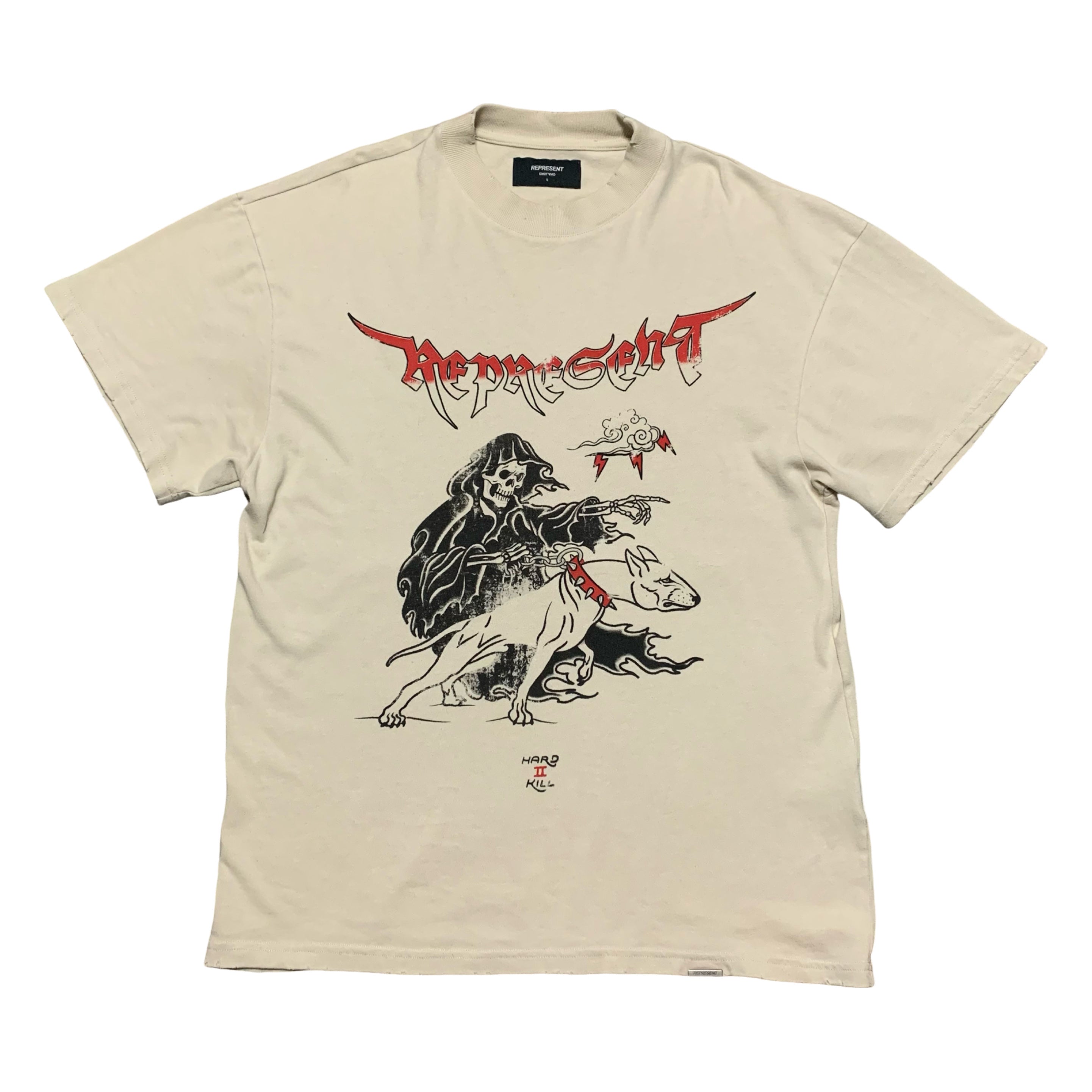 Represent Small Hard 2 Kill Vintage White Tee