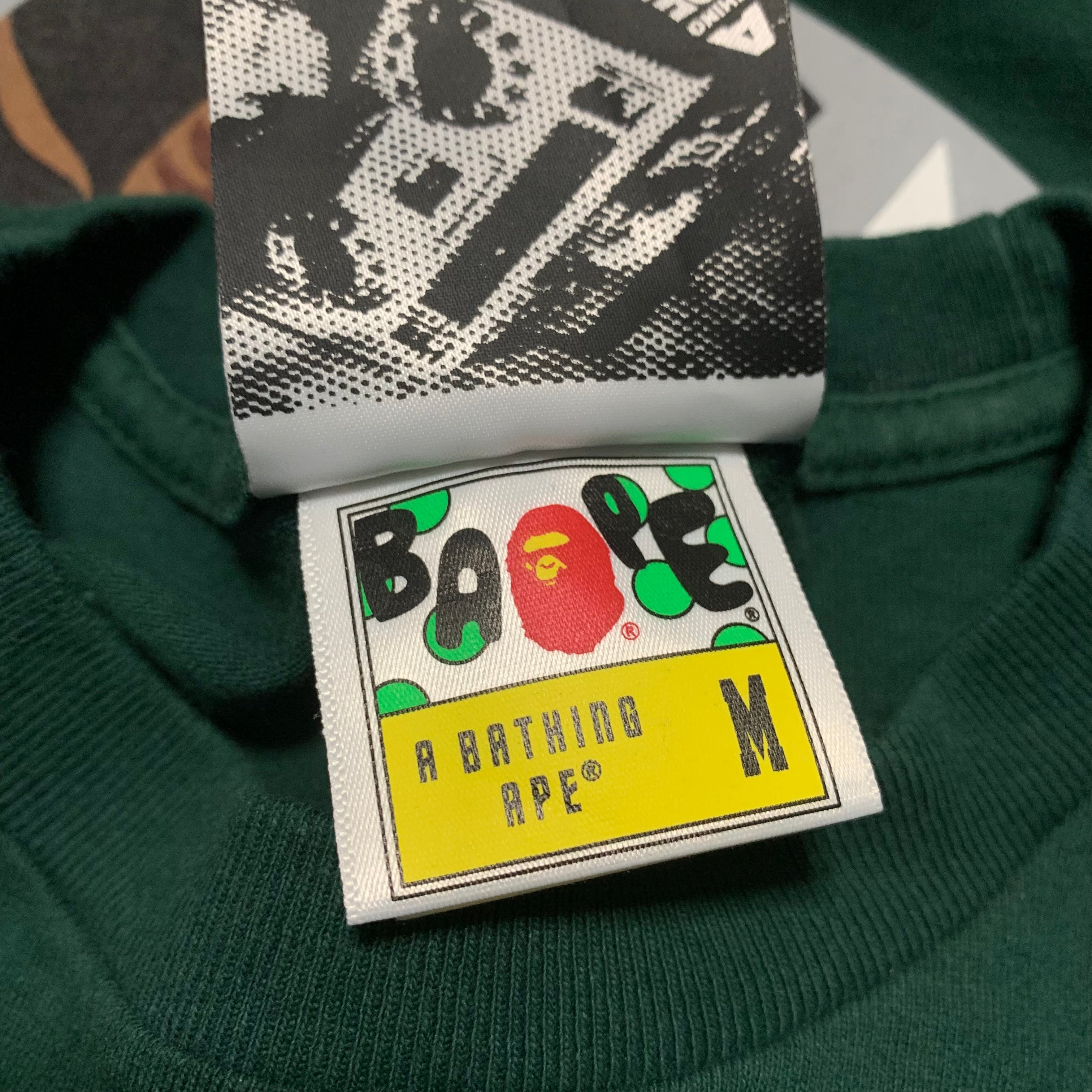 Bape Medium Ape Graphic Green Tee Classic Collection A Bathing Ape
