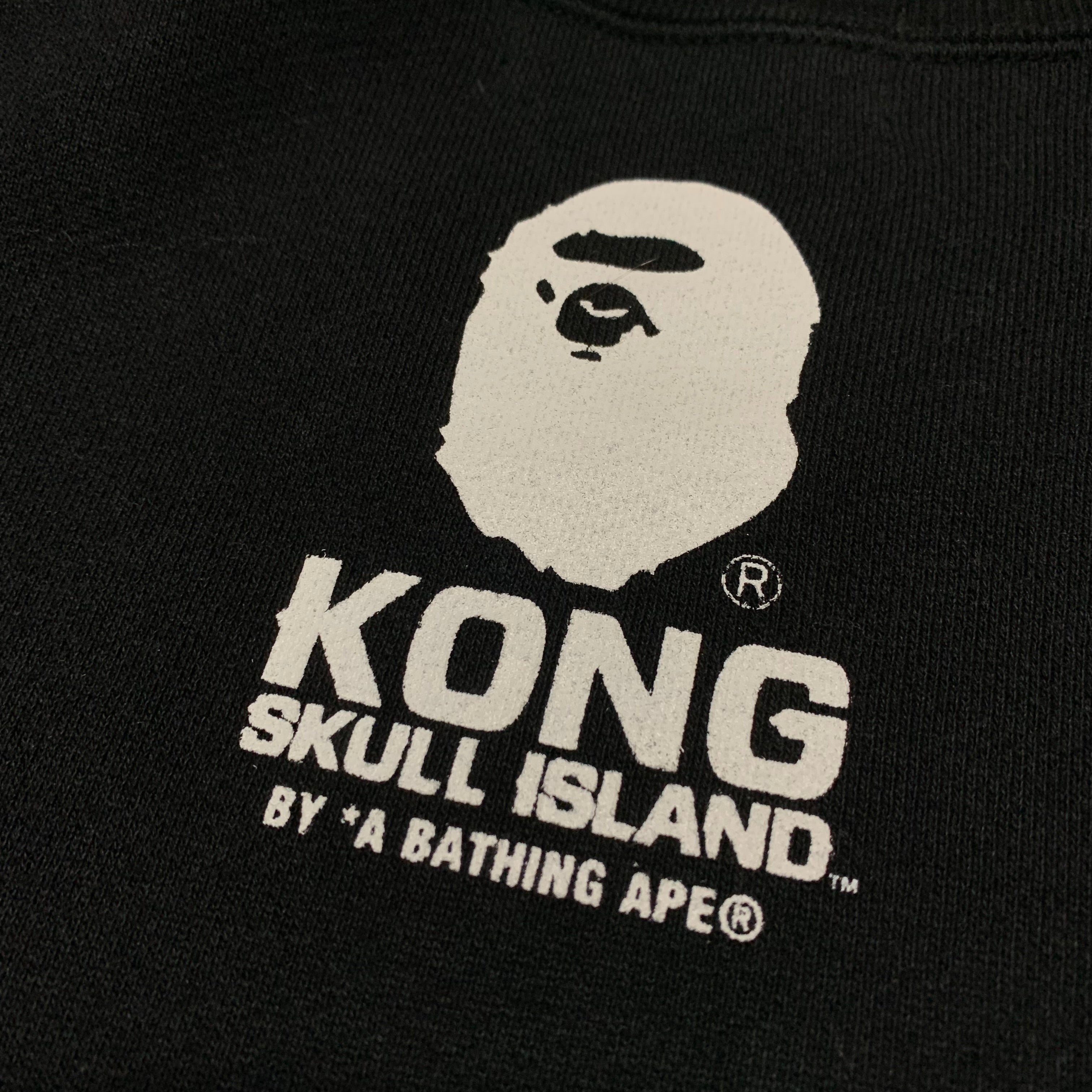 Bape Medium Kong Skull Island Black Sweatshirt Crewneck A Bathing Ape