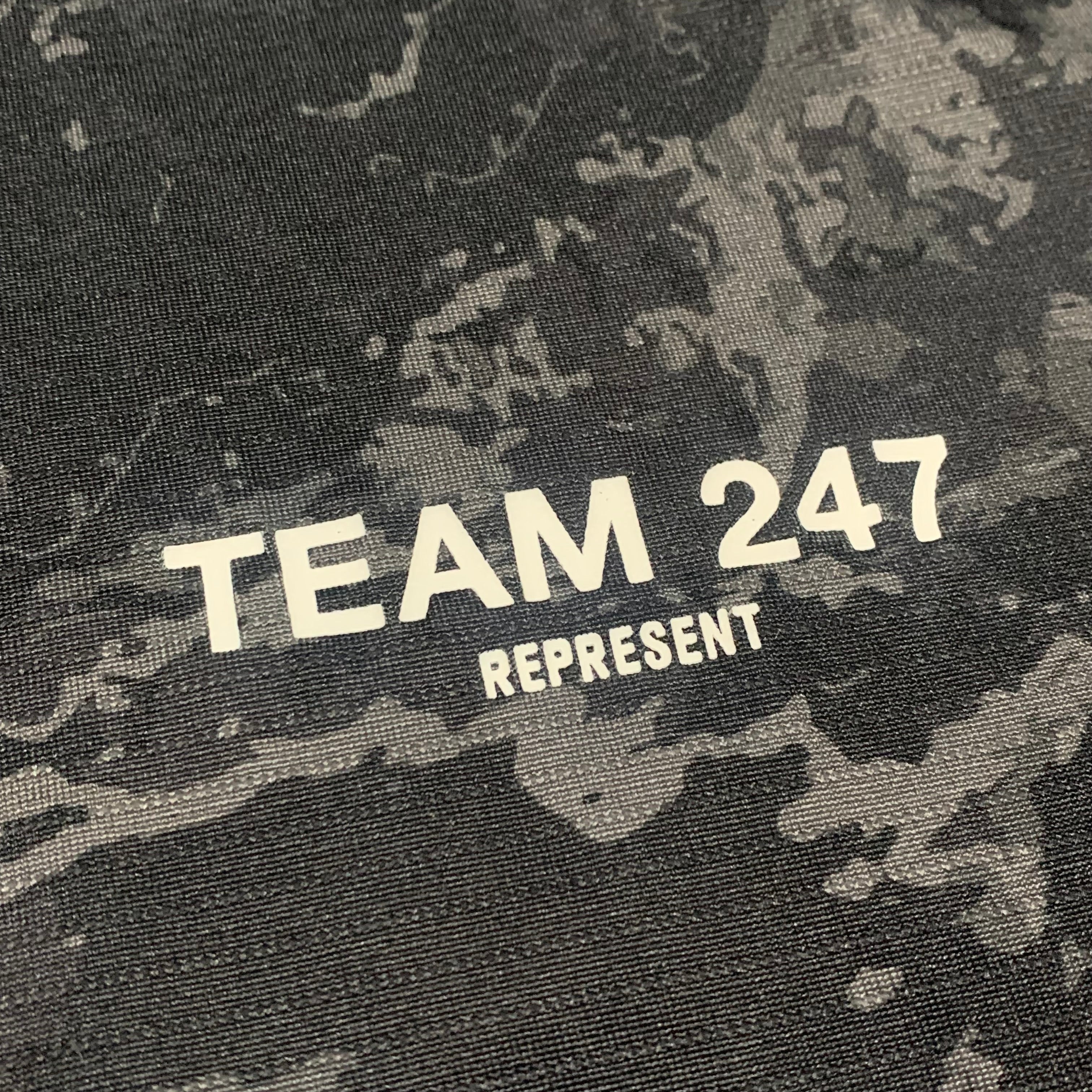 Represent XS Team 247 Black Camo Gym Tee Top