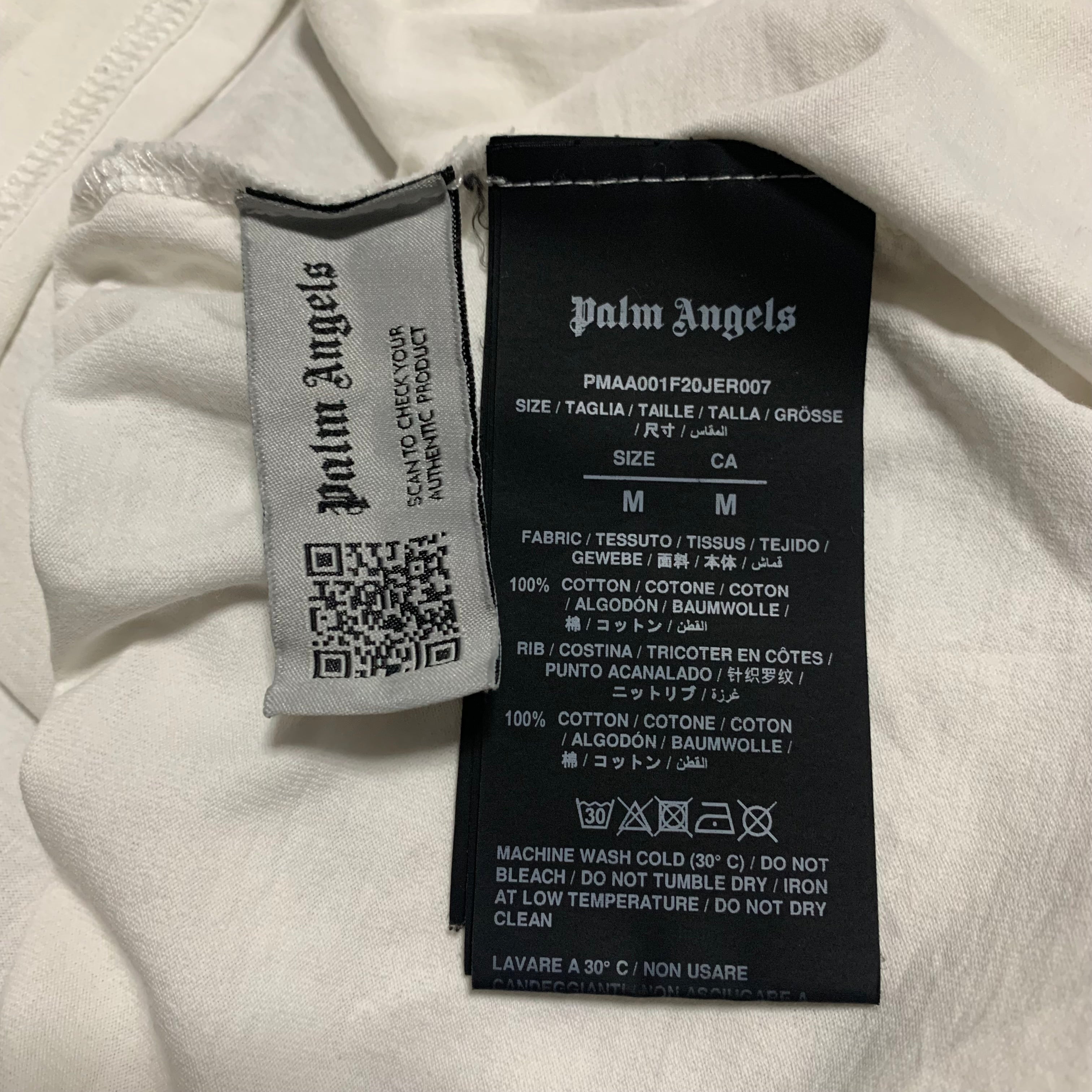 Palm Angels Medium Skeleton Logo White Tee