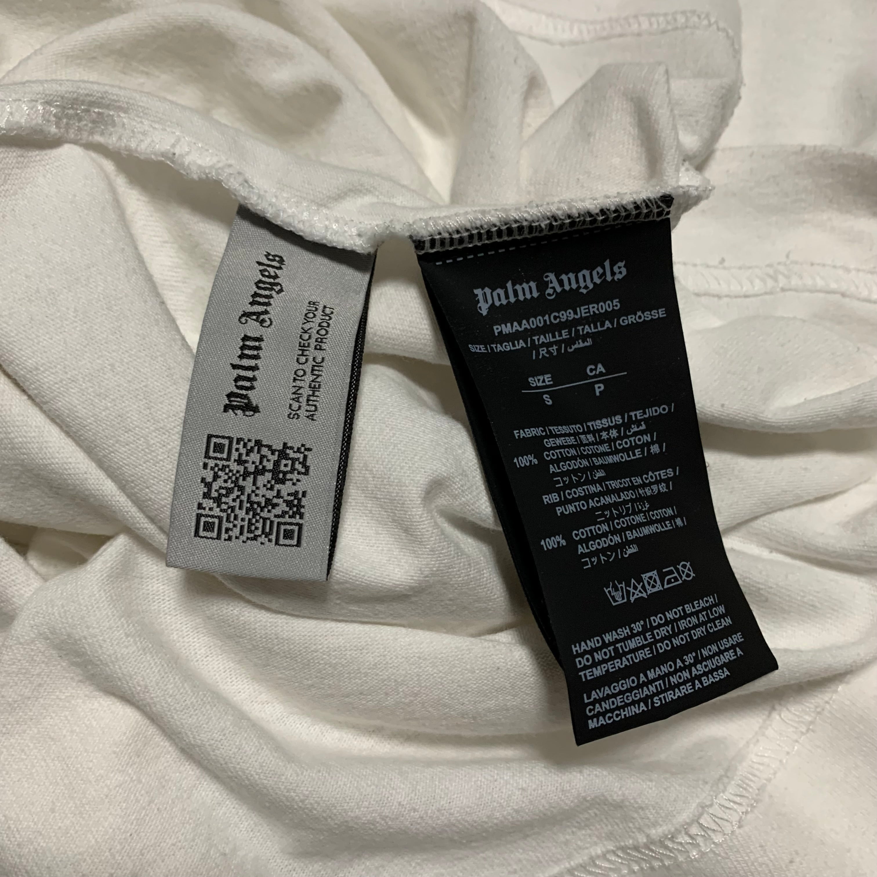 Palm Angels Small Paris Sprayed White Tee