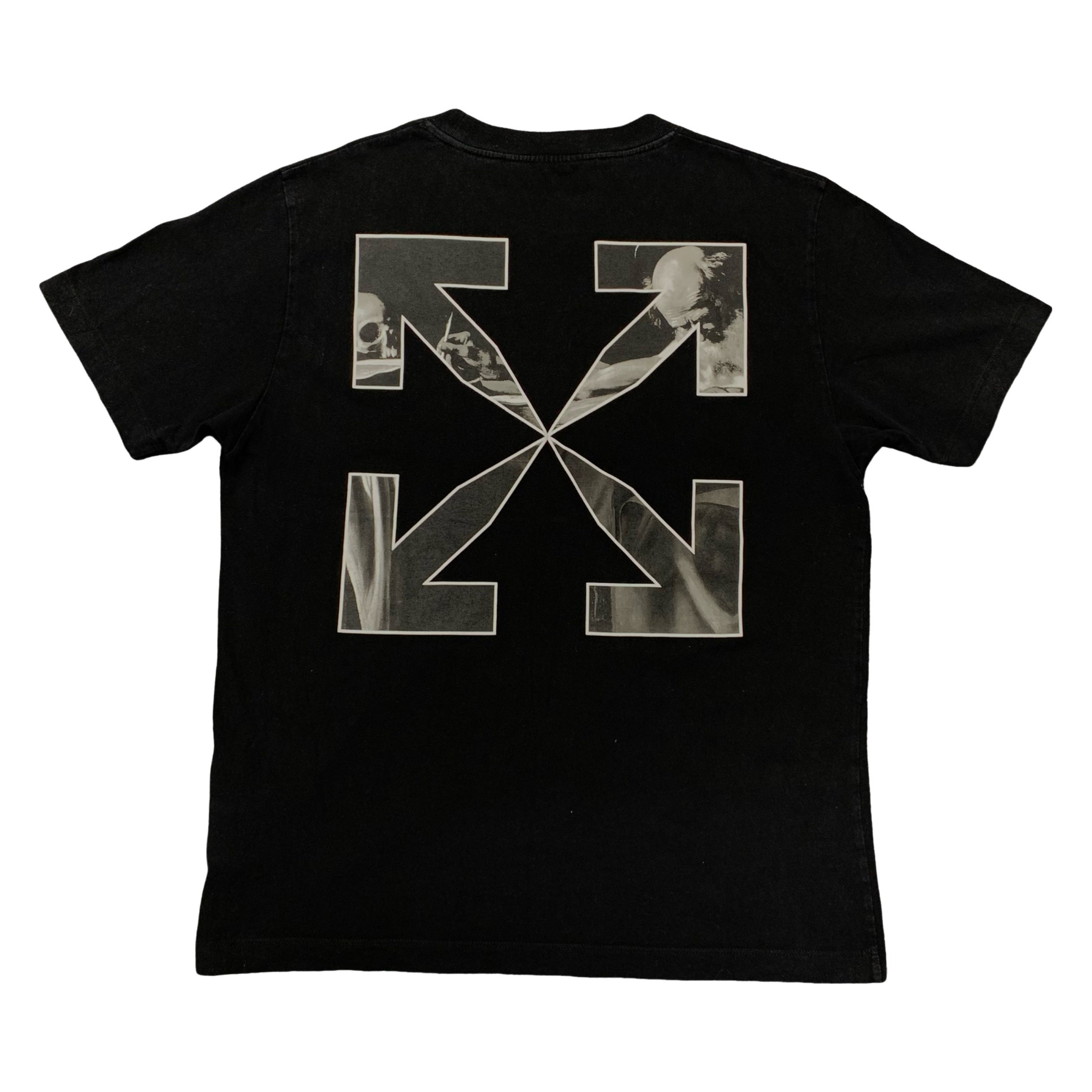 Off White Large Tee Caravaggio Arrows Black T-Shirt Virgil Abloh