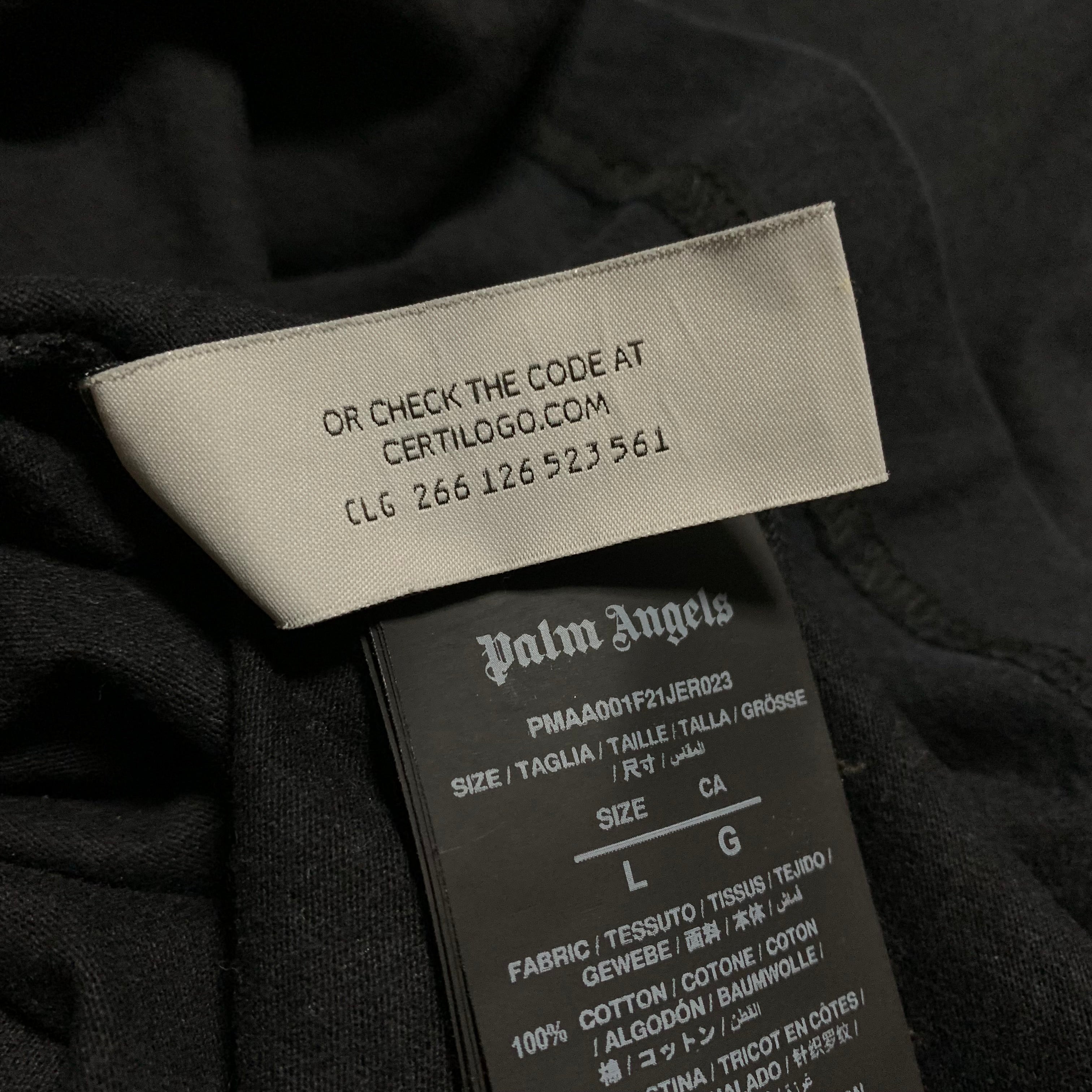 Palm Angels Large Kill The Bear Classic Black Tee