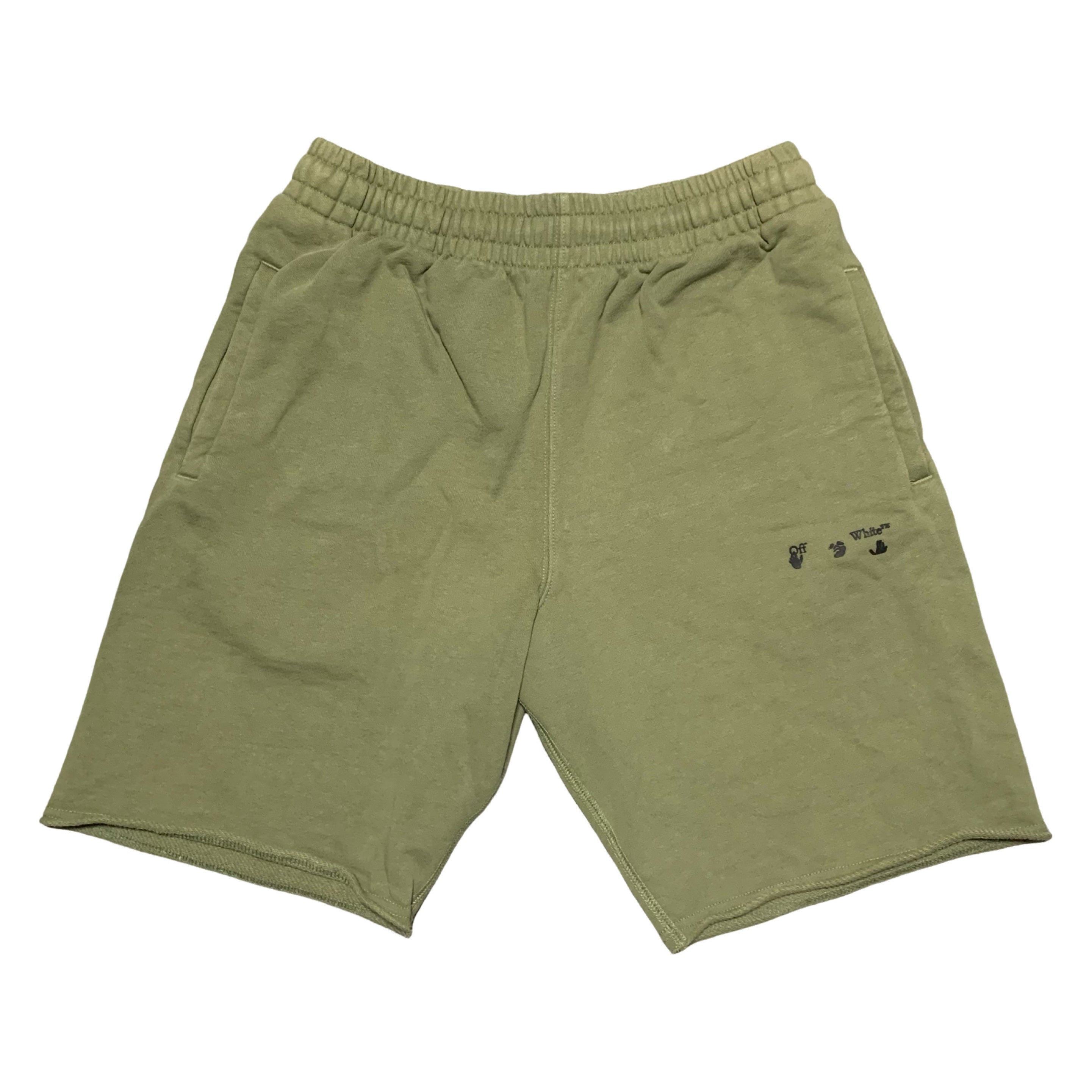 Off White Small Shorts Khaki Green Bottoms Virgil Abloh