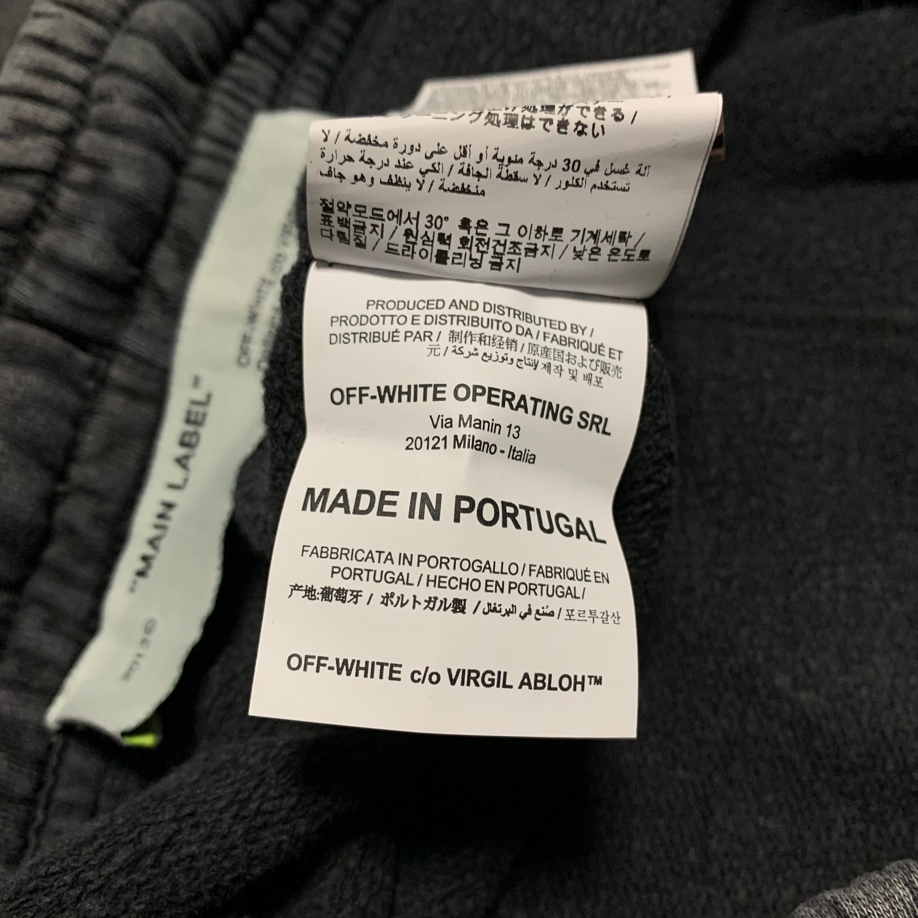 Off White Medium Shorts Hardcore Caravaggio Off Black Bottoms Virgil Abloh