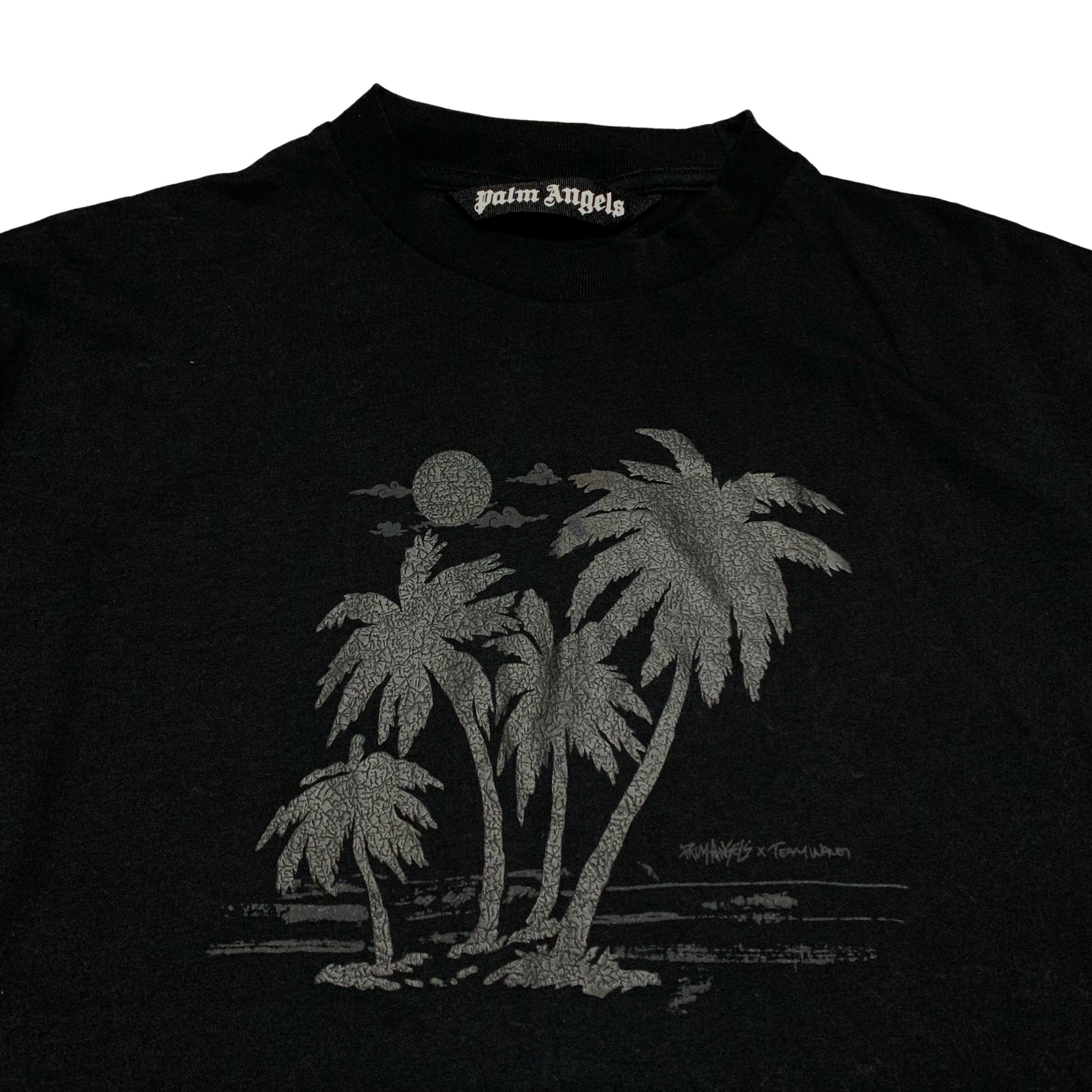 Palm Angels Medium Team Wang Palm Tree Black Tee 2022