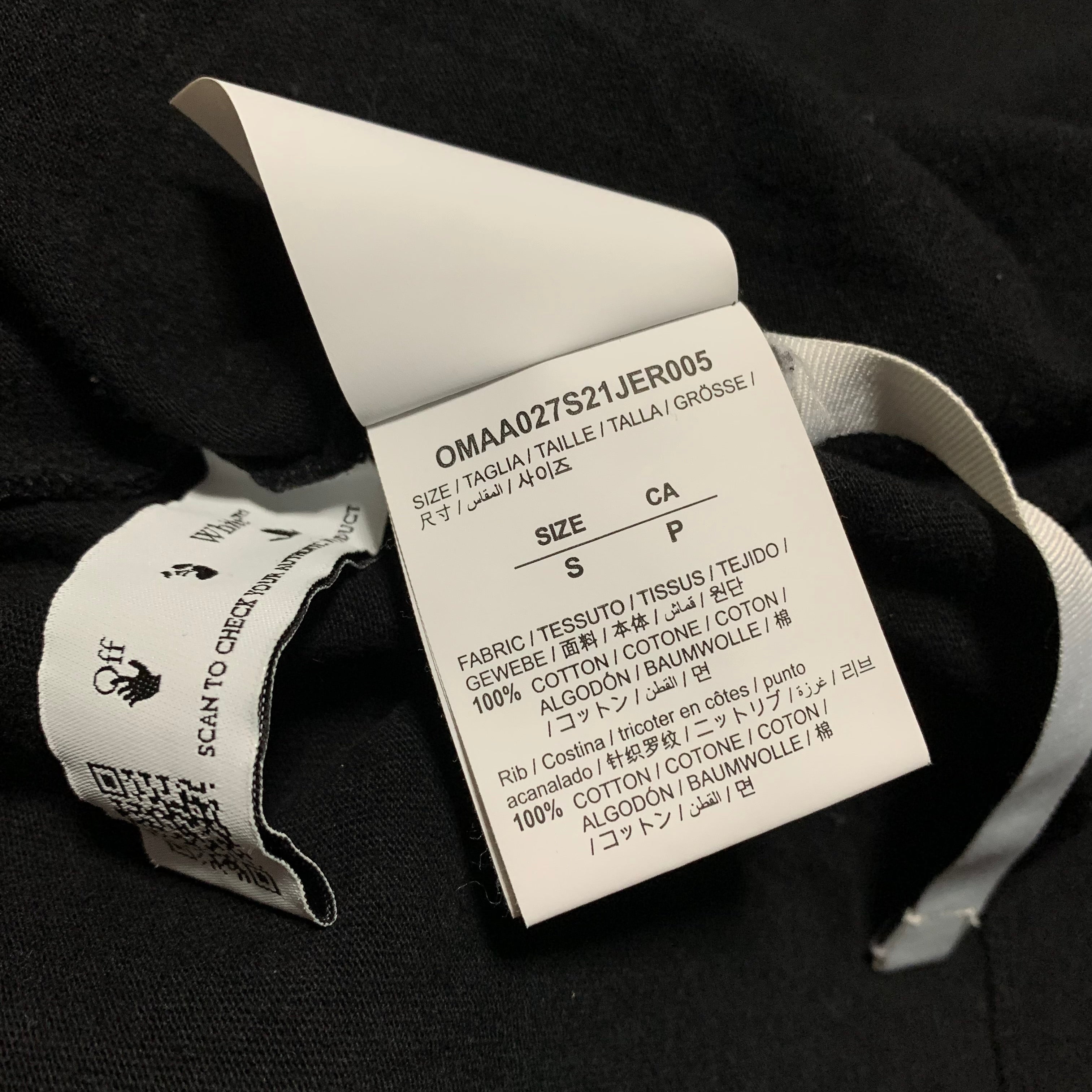 Off White Small Graffiti Arrows Black Tee Vigil Abloh