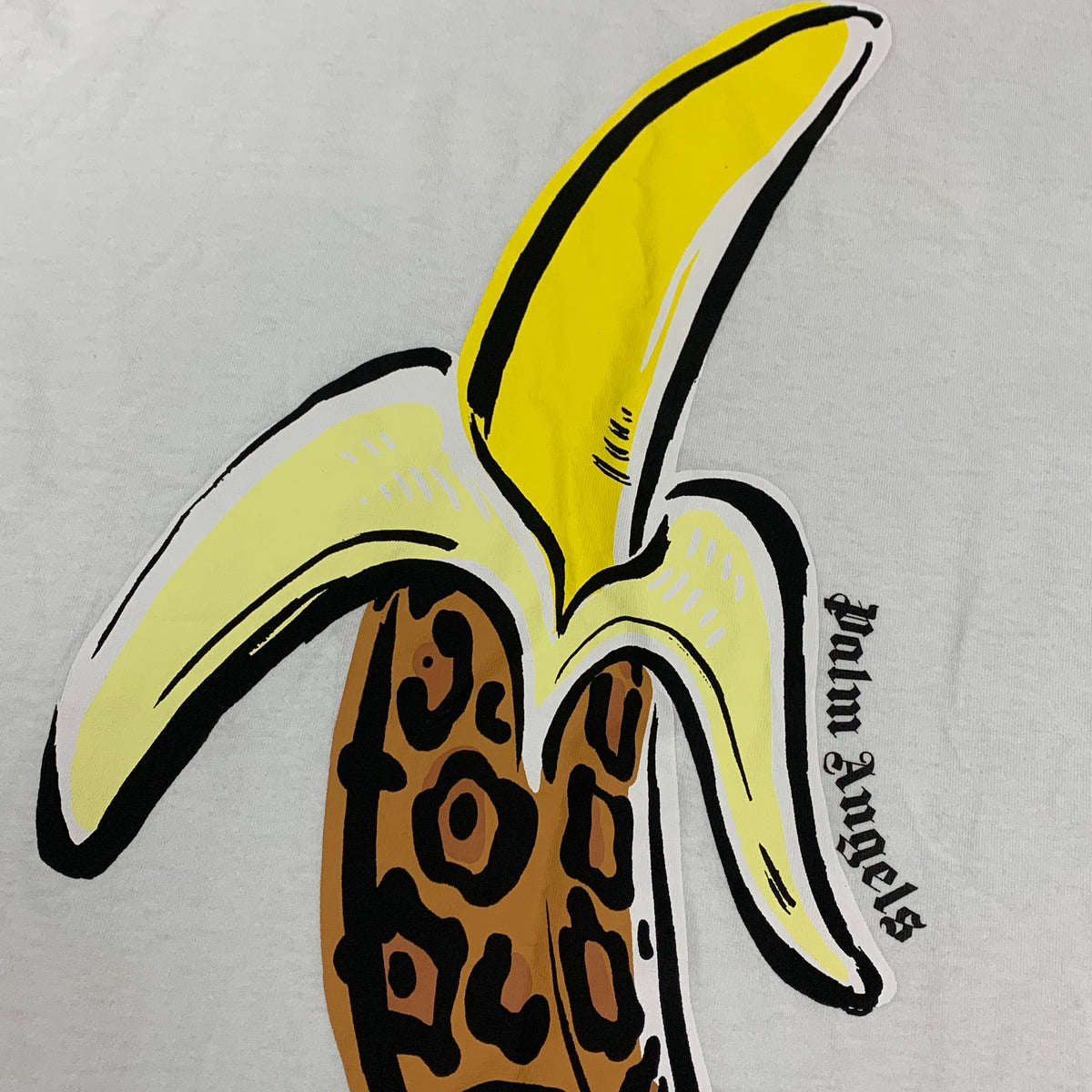Palm Angels Medium Tee Banana Leopard White T-Shirt